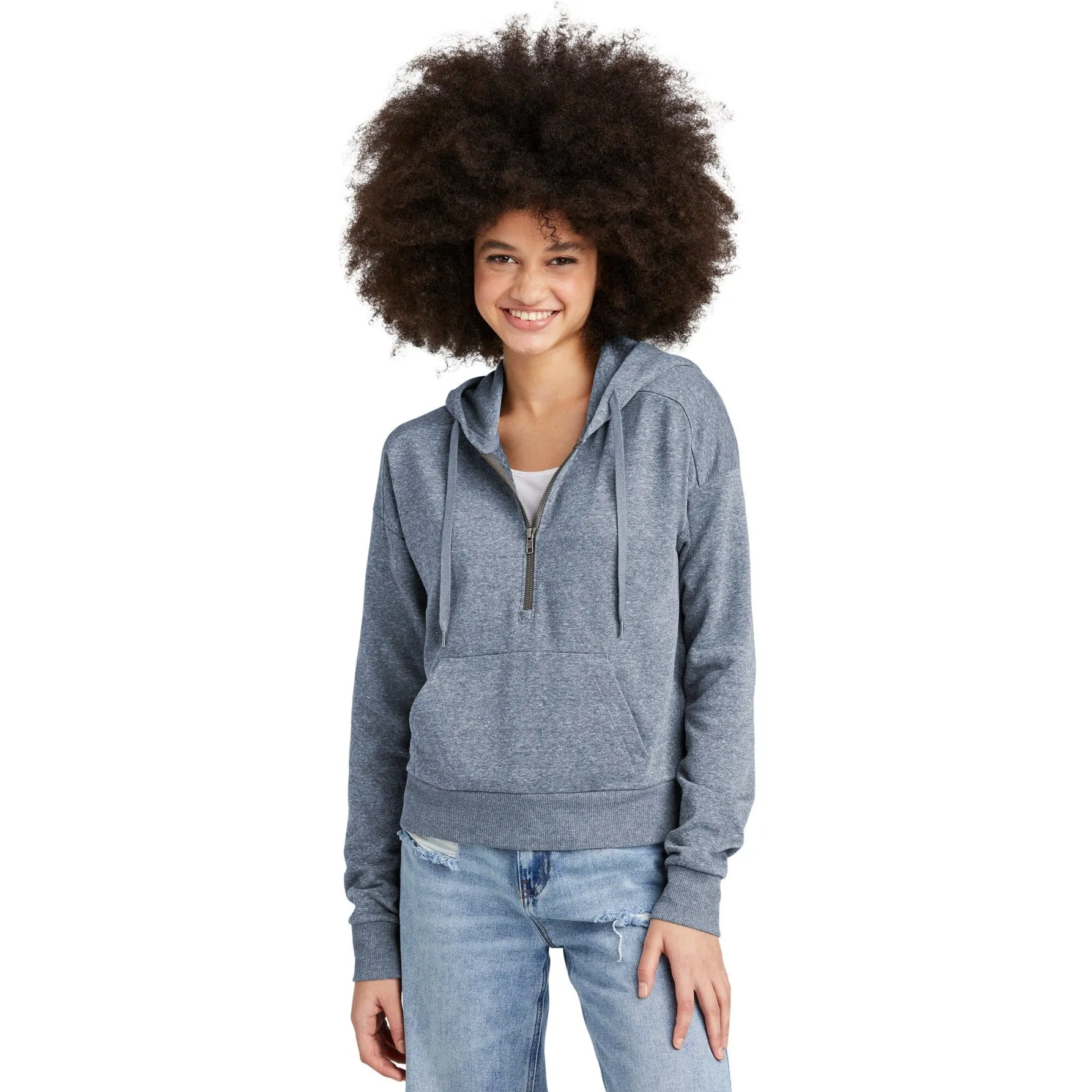 District Ladies Perfect Tri Fleece 1/2-Zip Pullover