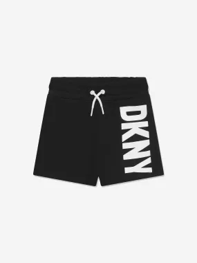 DKNY Girls Logo Beach Shorts in Black