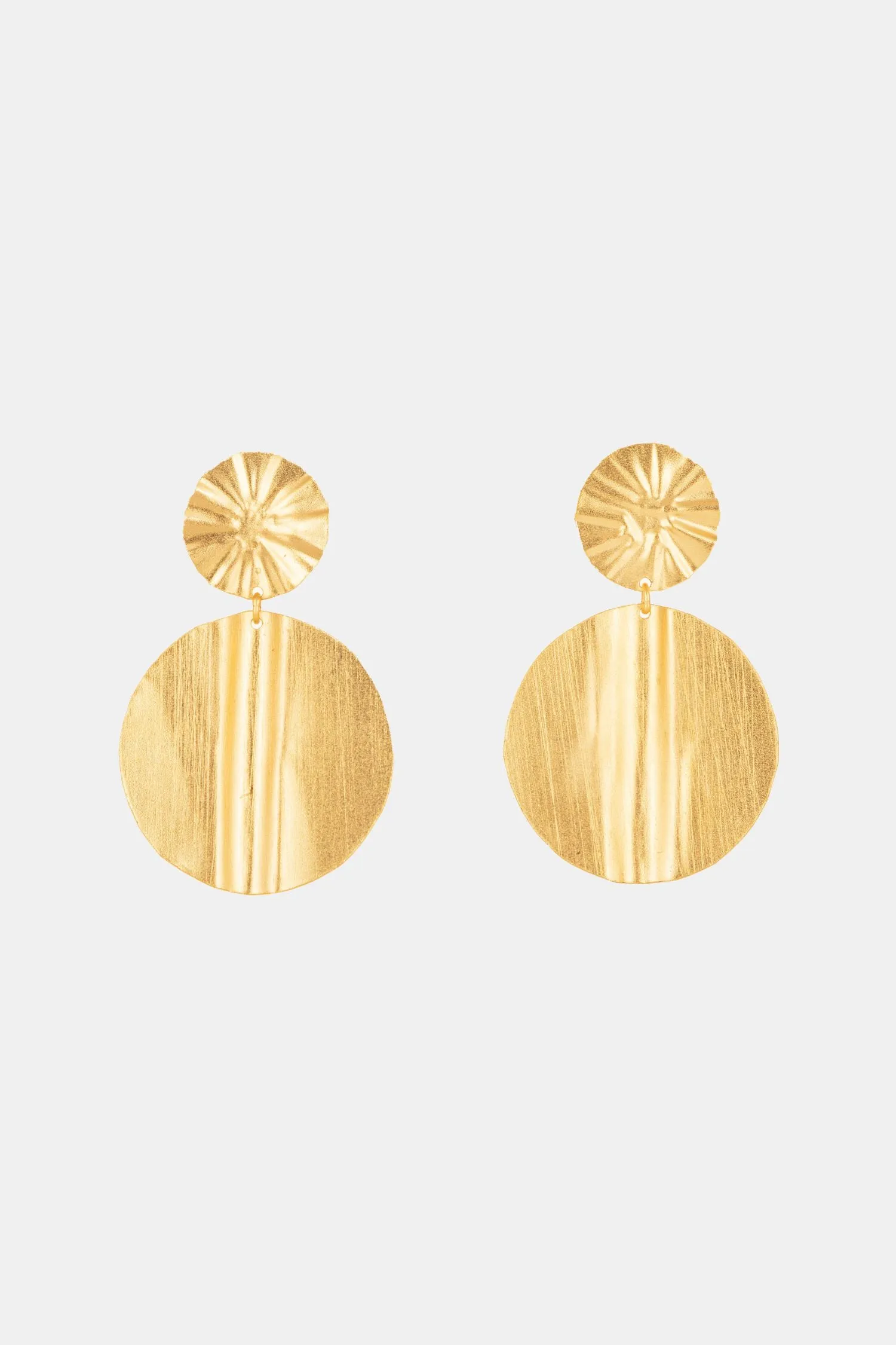 Double Disc Dangler Earrings