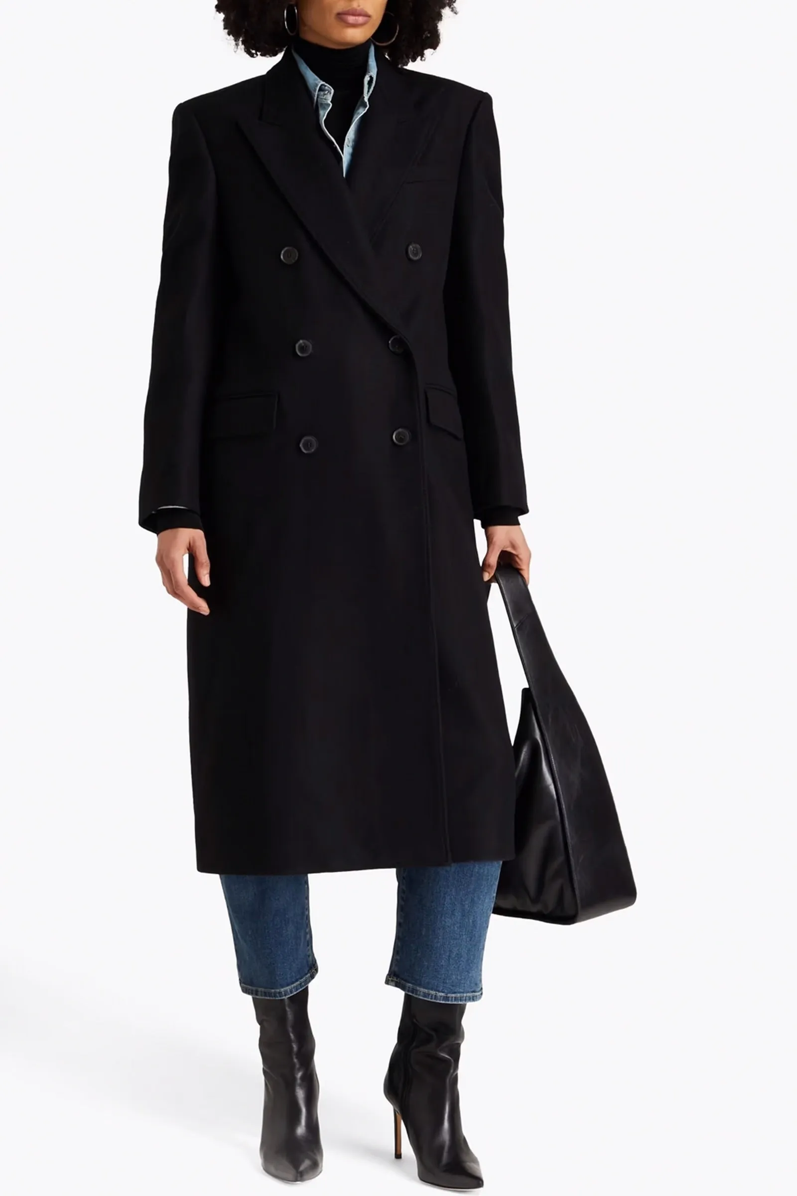 Edmont Double-Breasted Wool-Blend Felt Coat