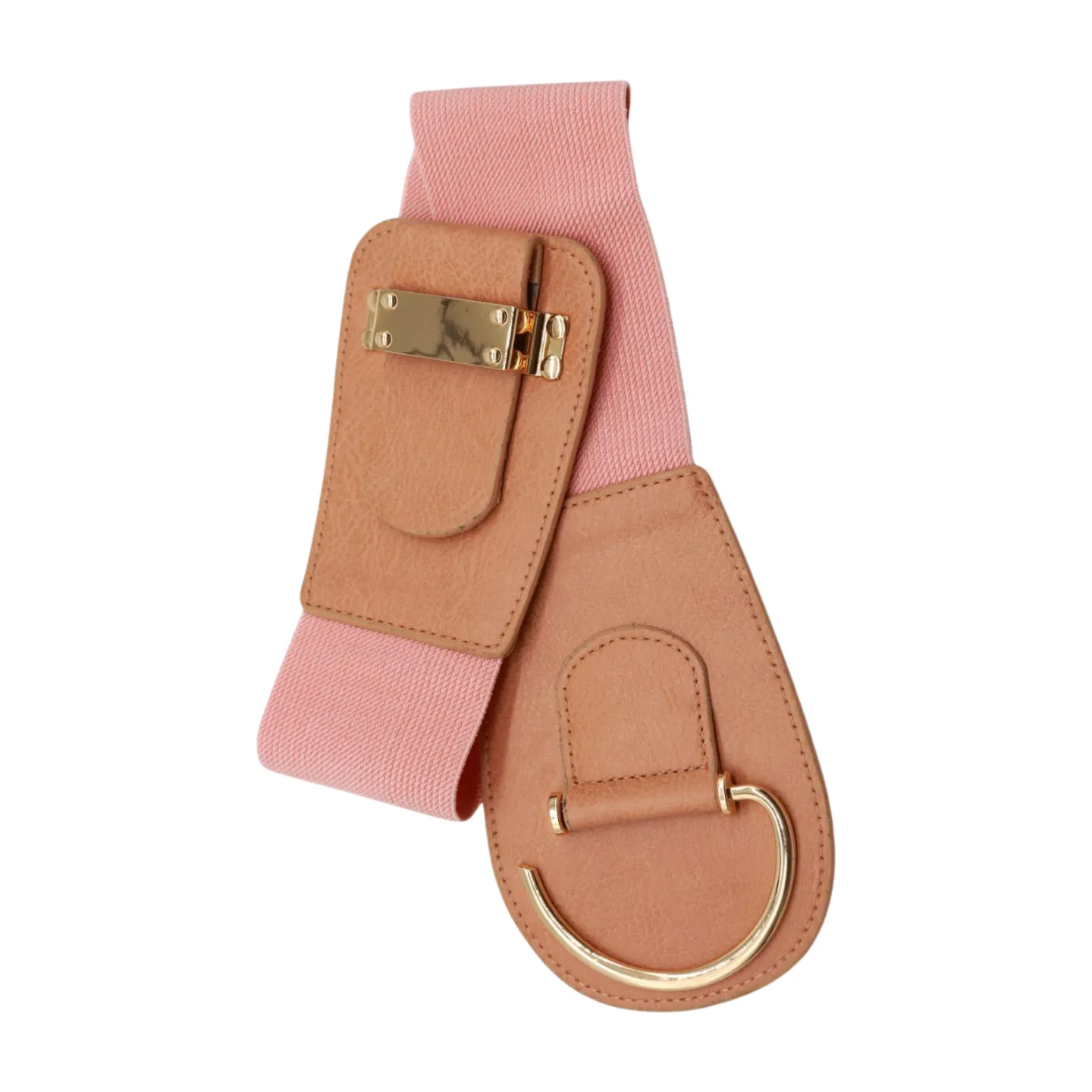 Elastic Wide Waisted Hook Buckle Belt