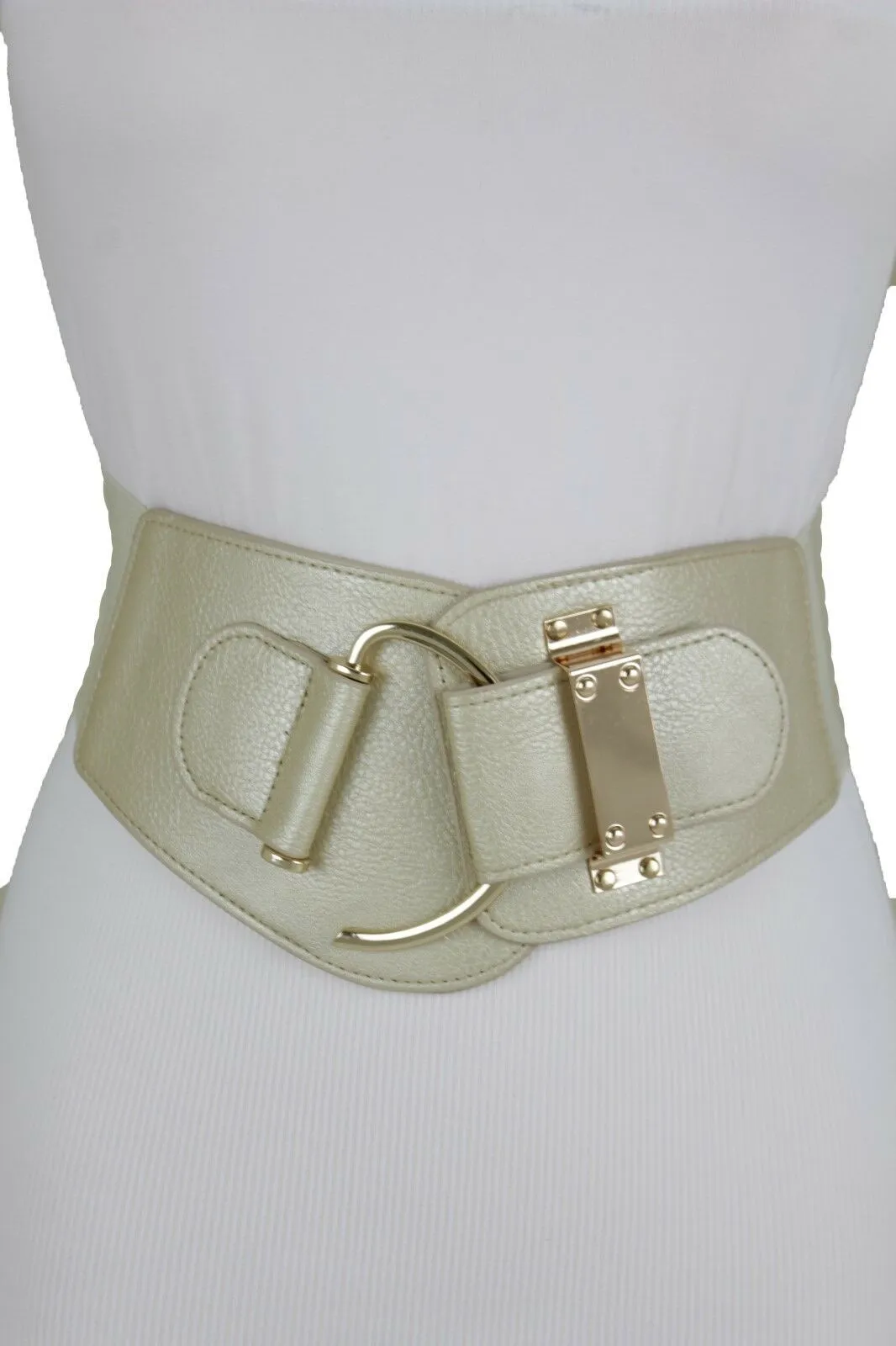 Elastic Wide Waisted Hook Buckle Belt