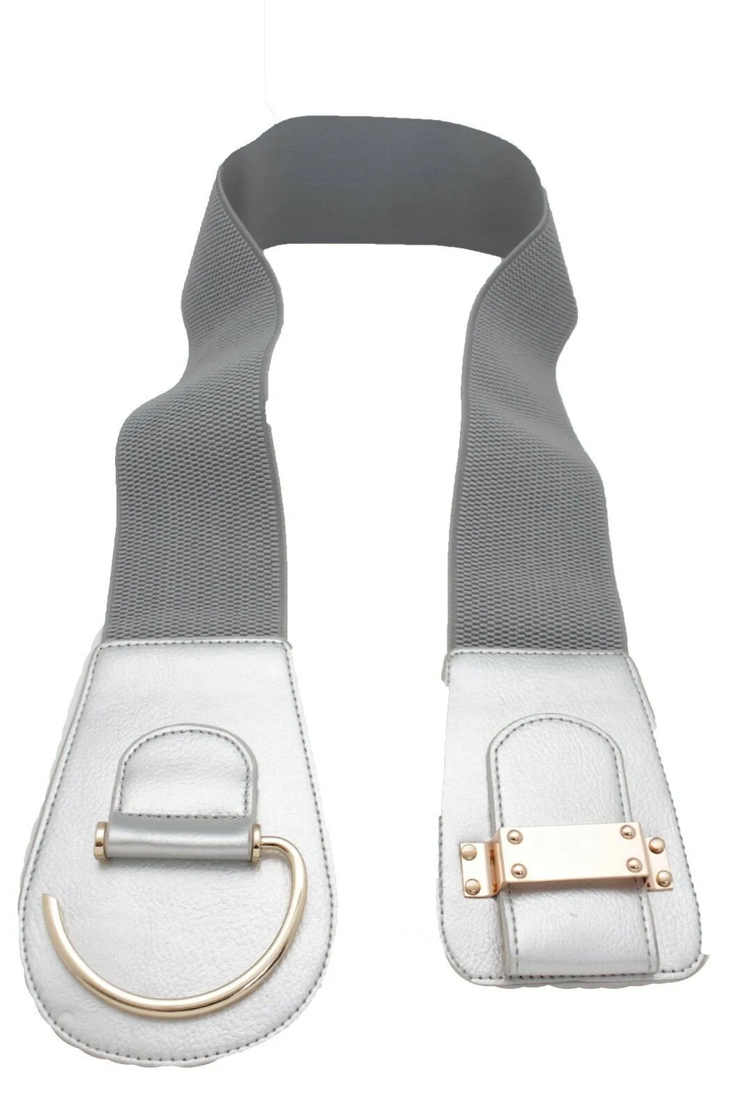 Elastic Wide Waisted Hook Buckle Belt