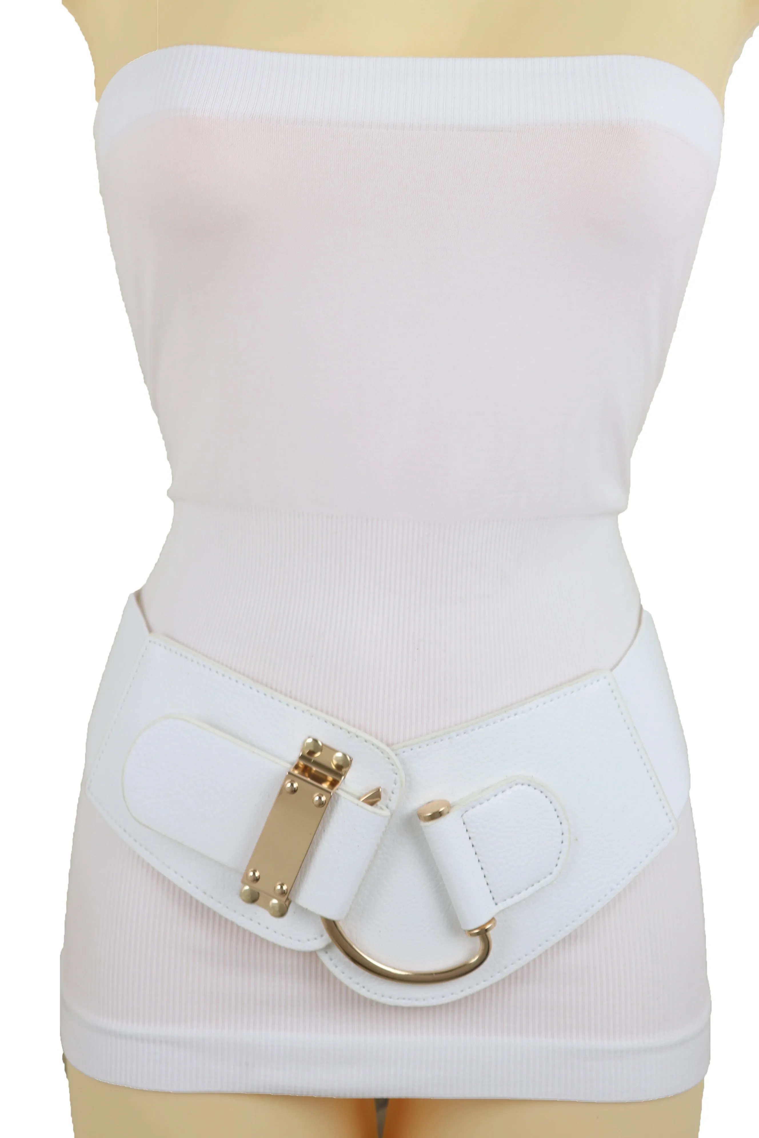 Elastic Wide Waisted Hook Buckle Belt