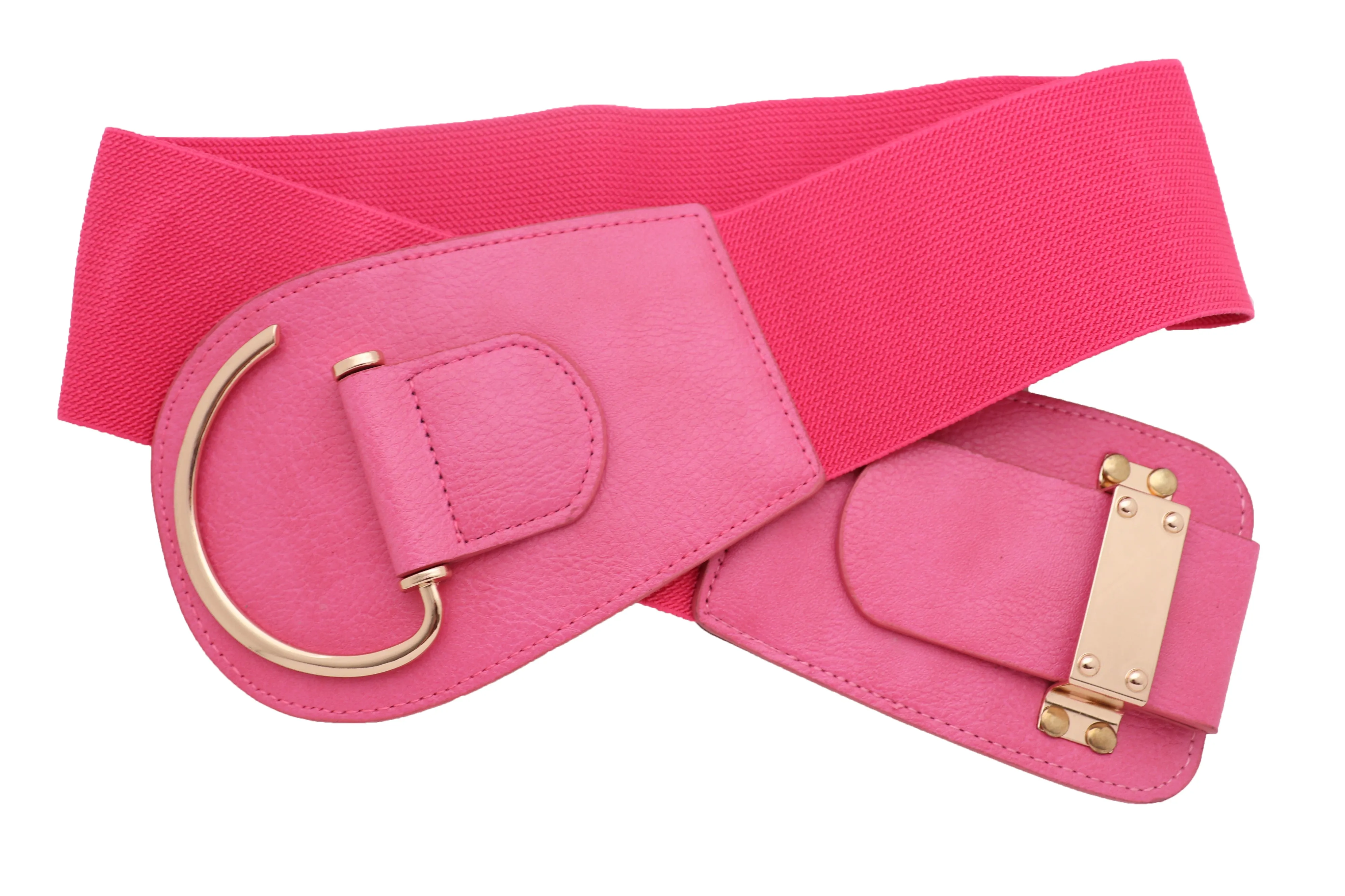 Elastic Wide Waisted Hook Buckle Belt