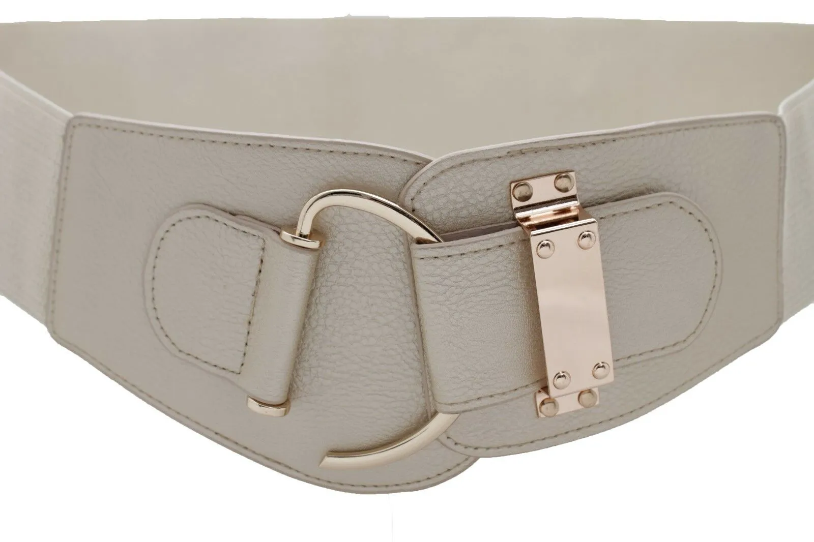 Elastic Wide Waisted Hook Buckle Belt