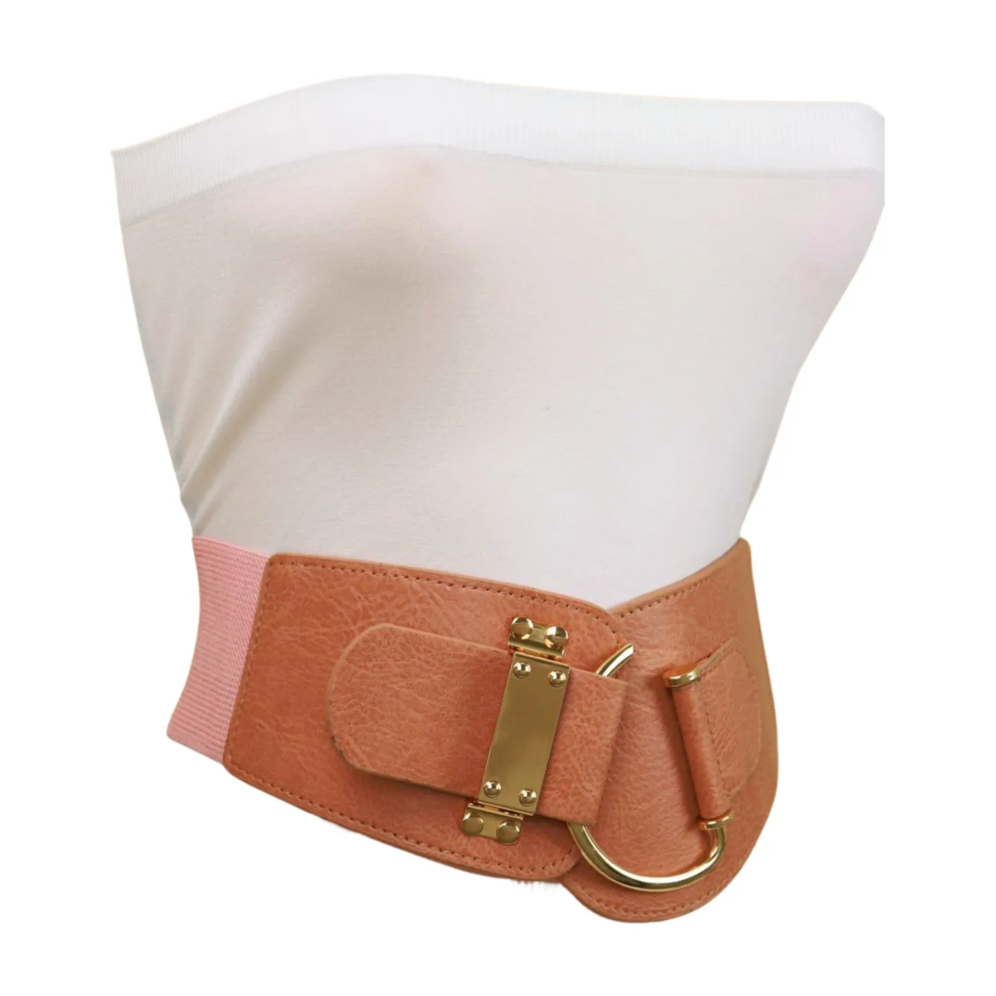 Elastic Wide Waisted Hook Buckle Belt