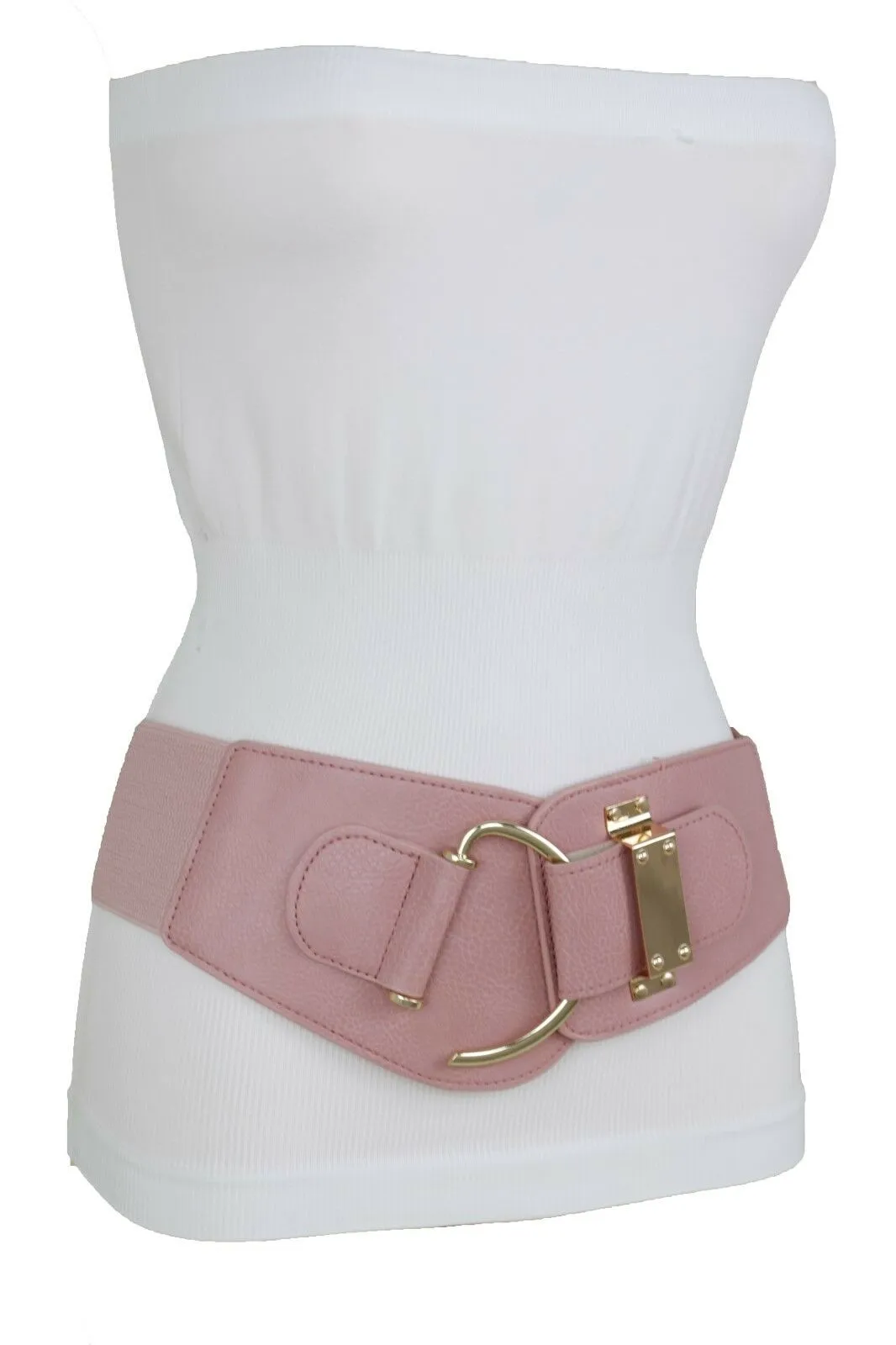 Elastic Wide Waisted Hook Buckle Belt