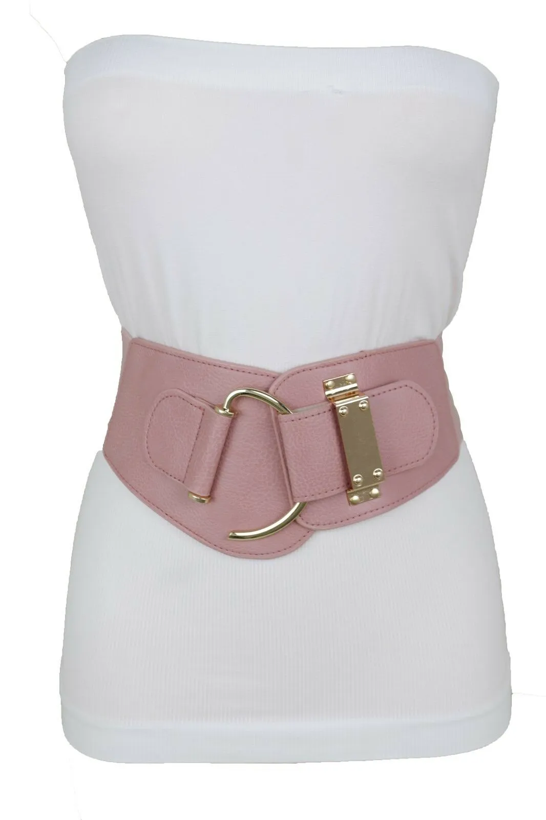 Elastic Wide Waisted Hook Buckle Belt