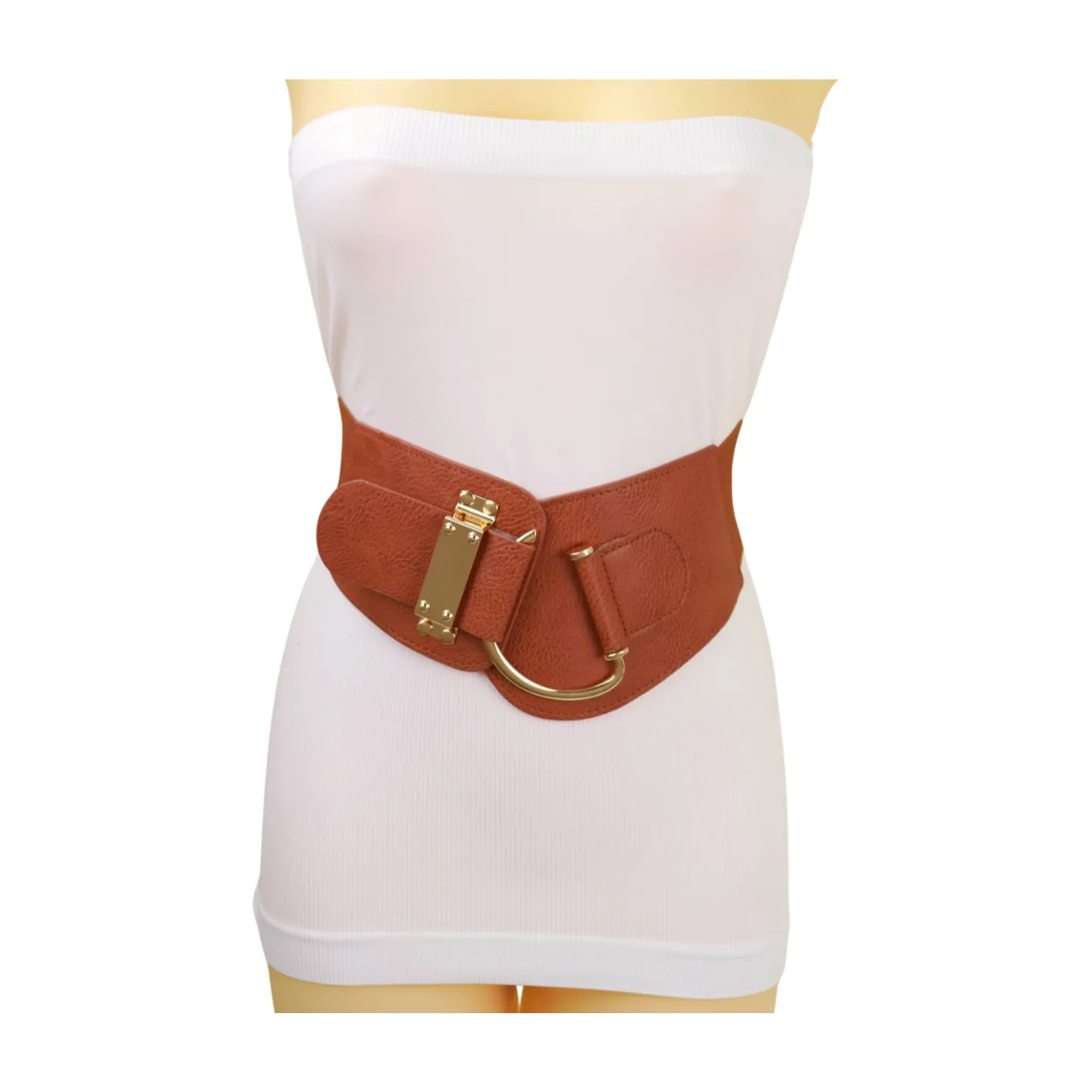 Elastic Wide Waisted Hook Buckle Belt