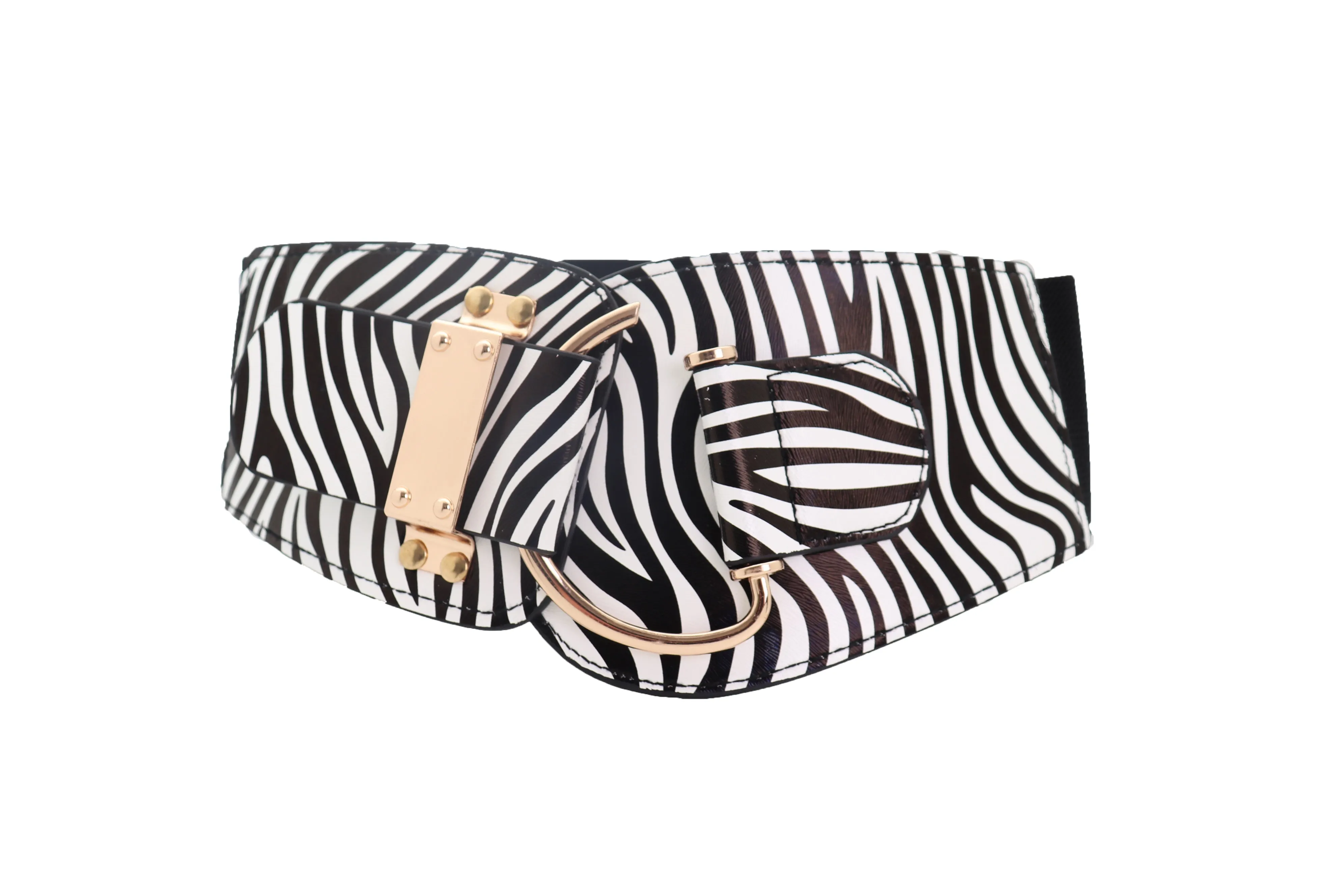 Elastic Wide Waisted Hook Buckle Belt