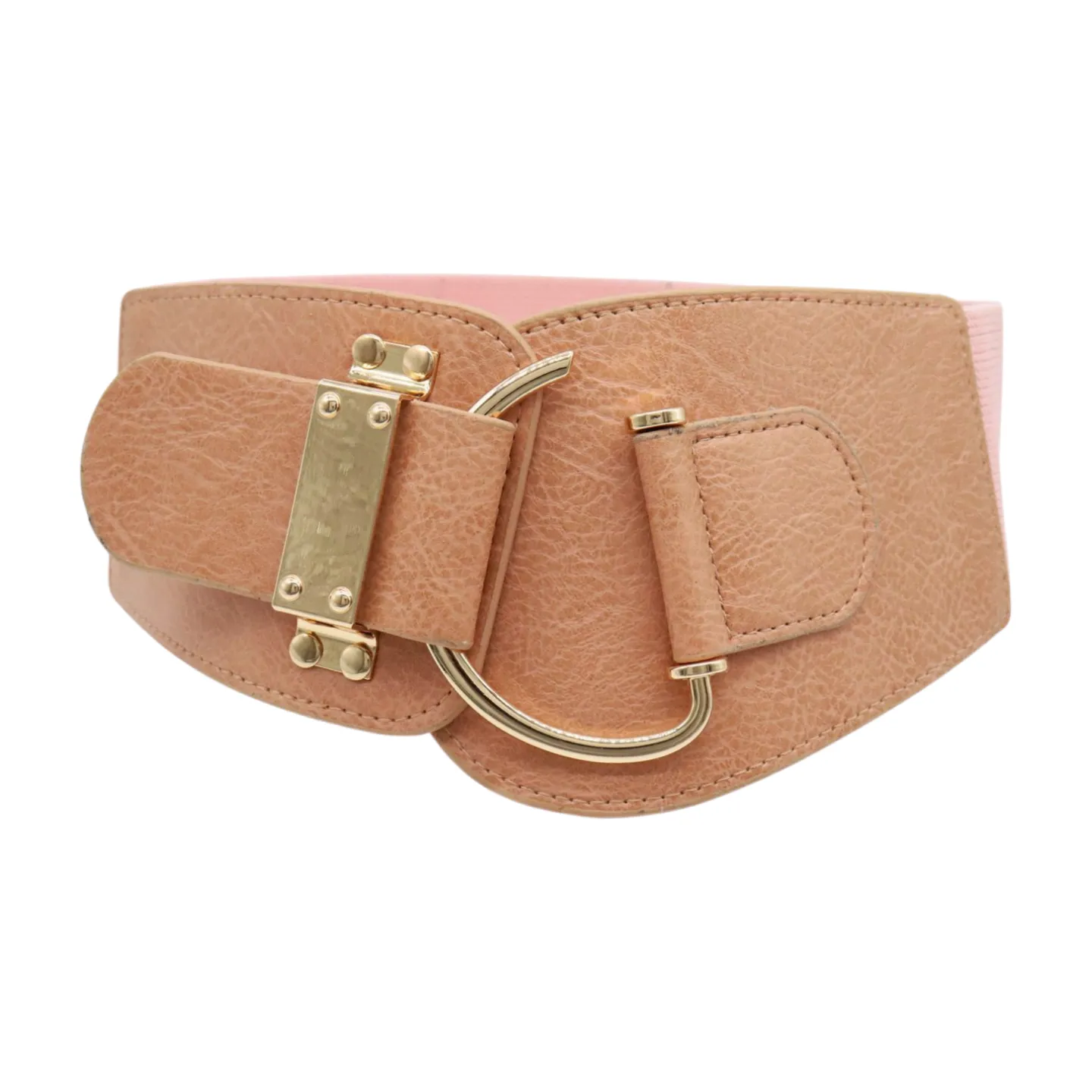 Elastic Wide Waisted Hook Buckle Belt