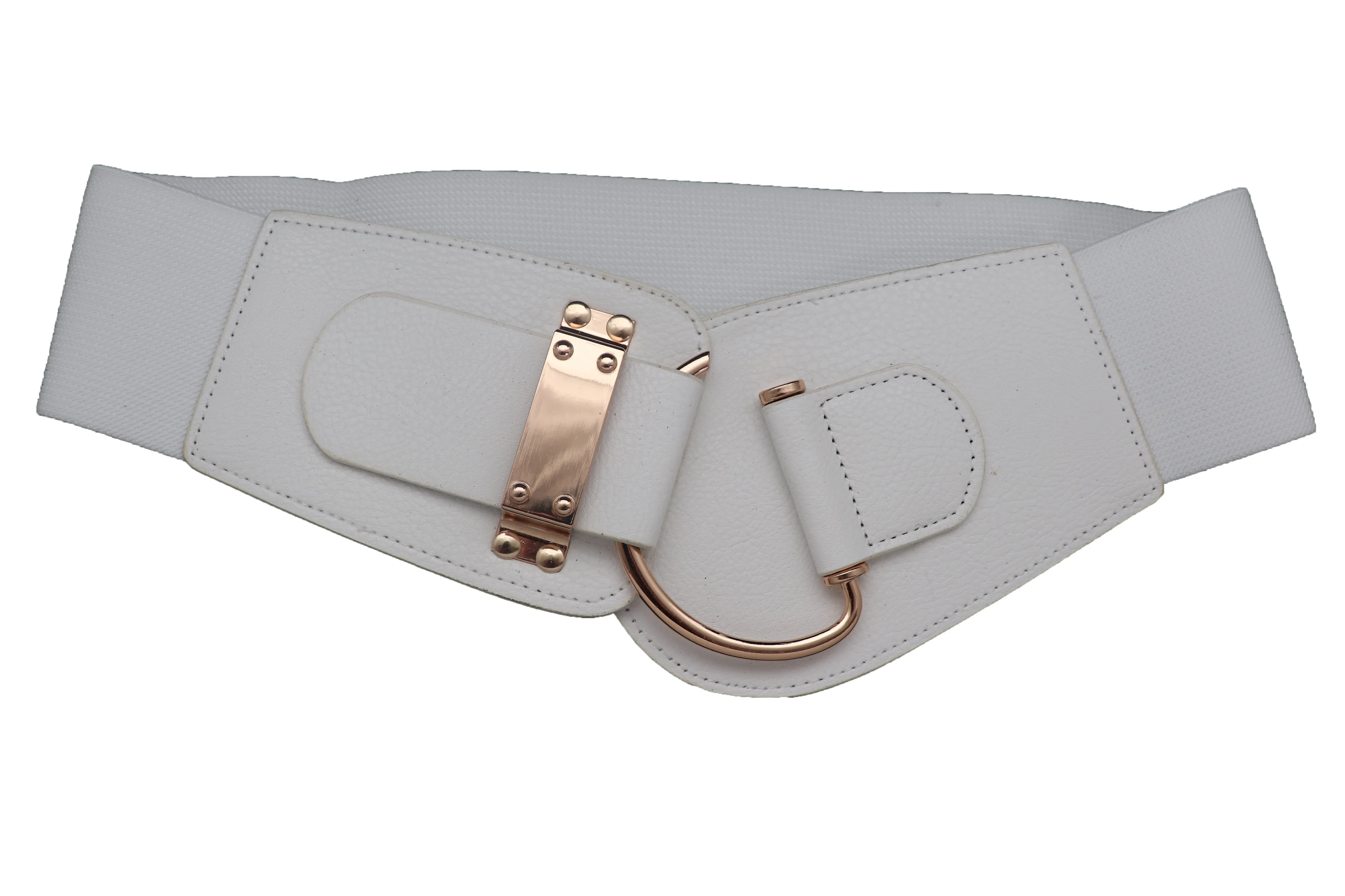 Elastic Wide Waisted Hook Buckle Belt