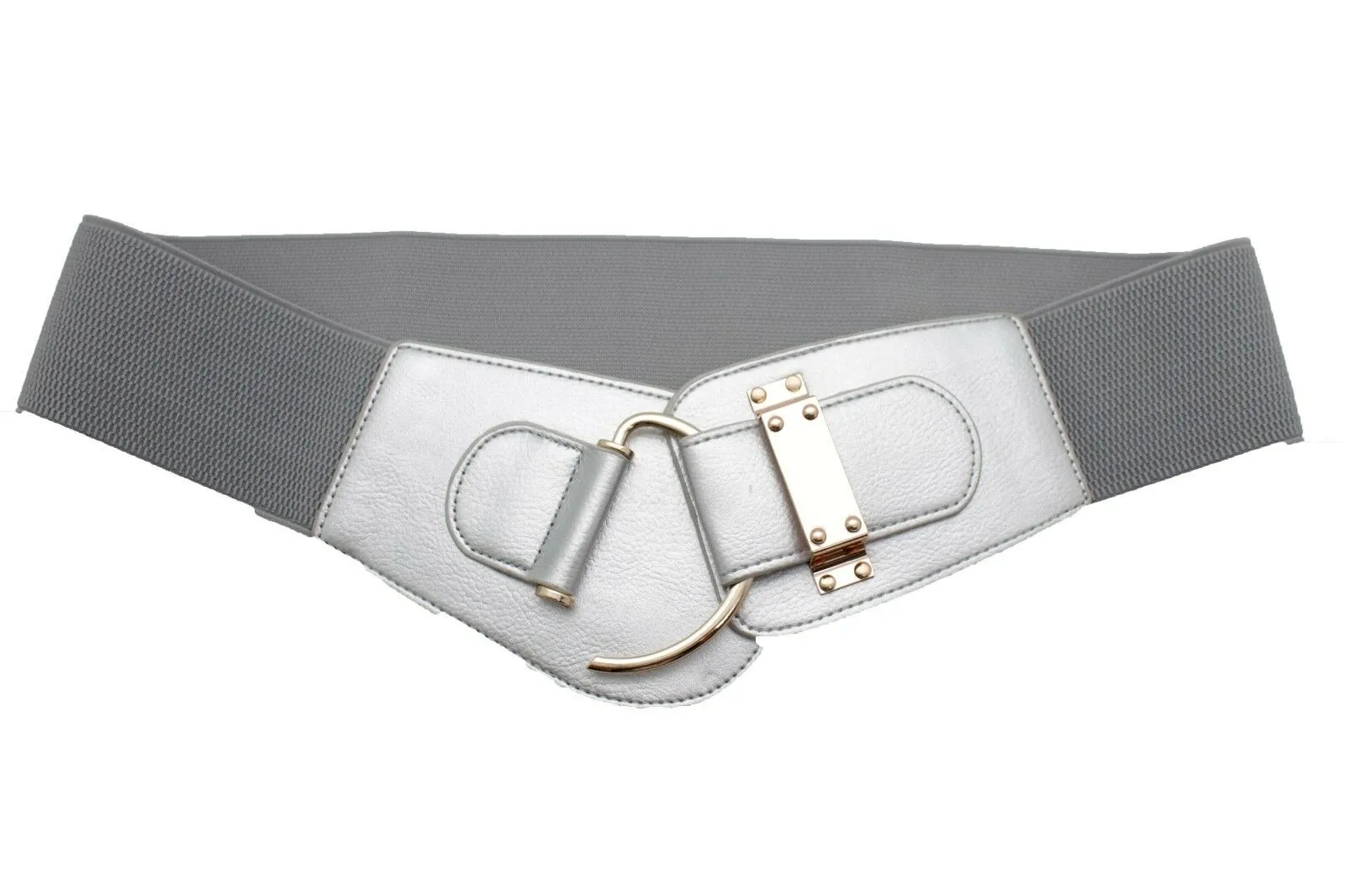 Elastic Wide Waisted Hook Buckle Belt