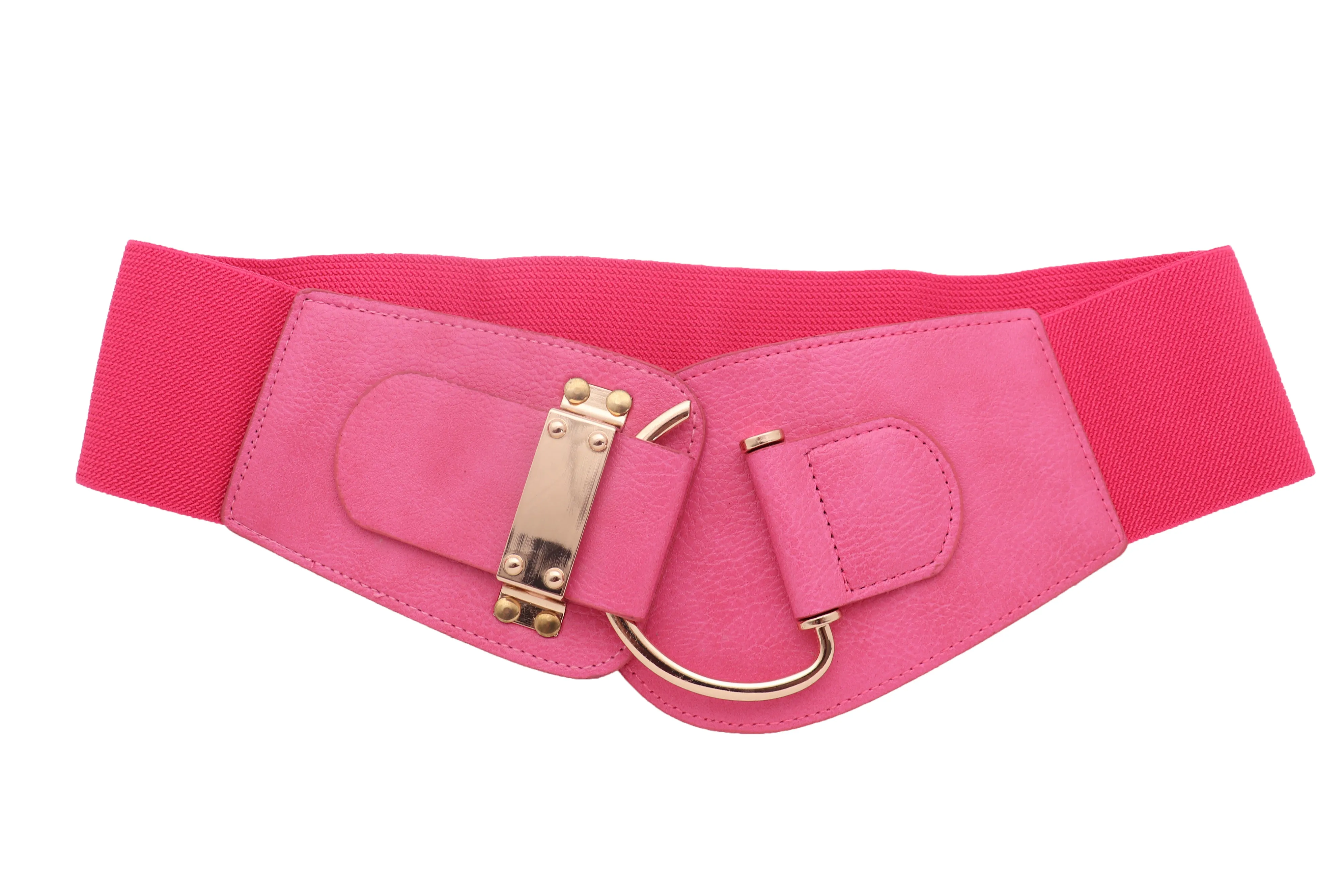 Elastic Wide Waisted Hook Buckle Belt