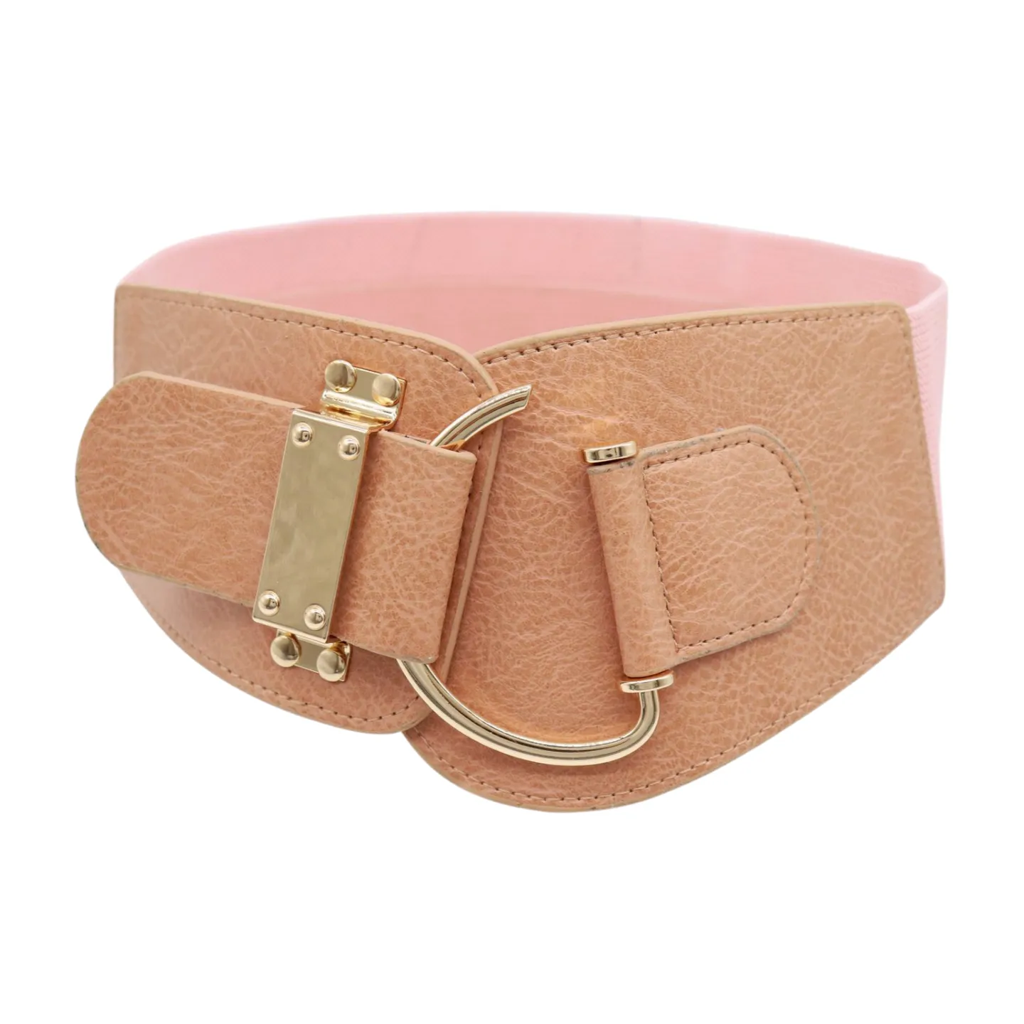 Elastic Wide Waisted Hook Buckle Belt