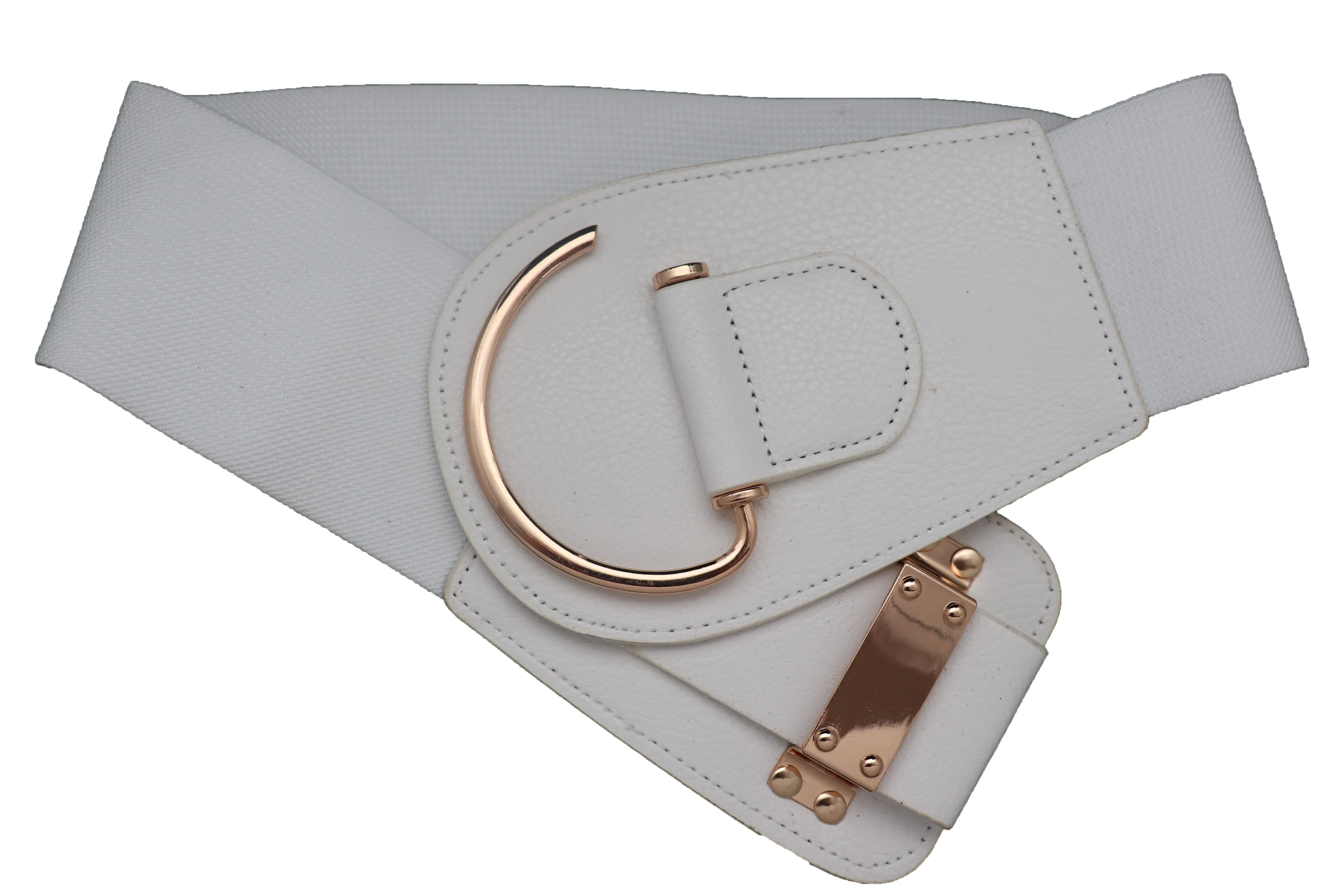 Elastic Wide Waisted Hook Buckle Belt