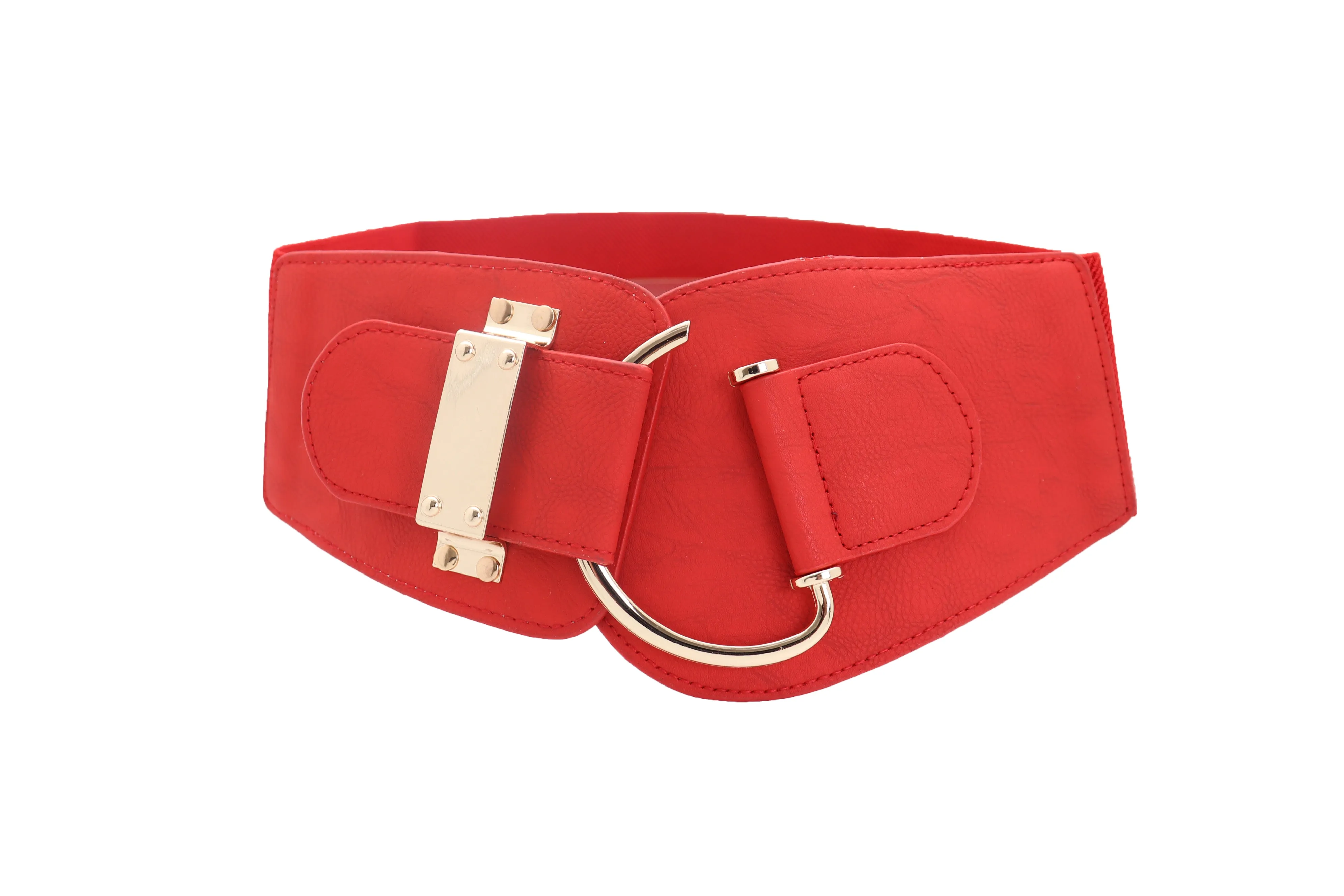 Elastic Wide Waisted Hook Buckle Belt