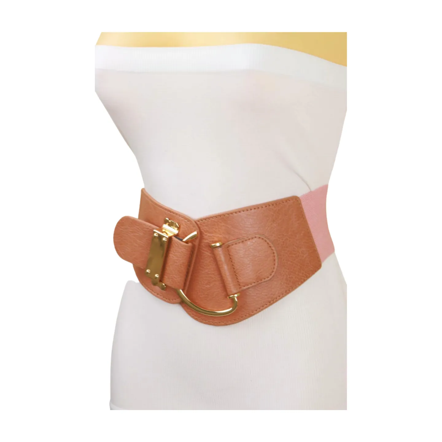 Elastic Wide Waisted Hook Buckle Belt