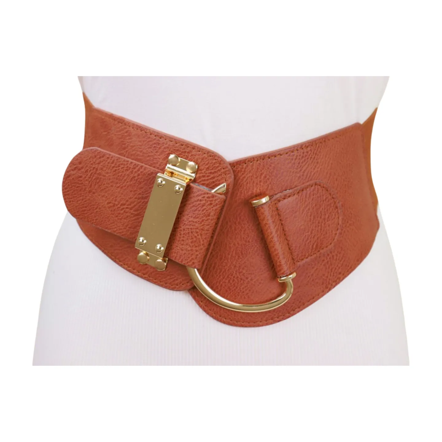 Elastic Wide Waisted Hook Buckle Belt