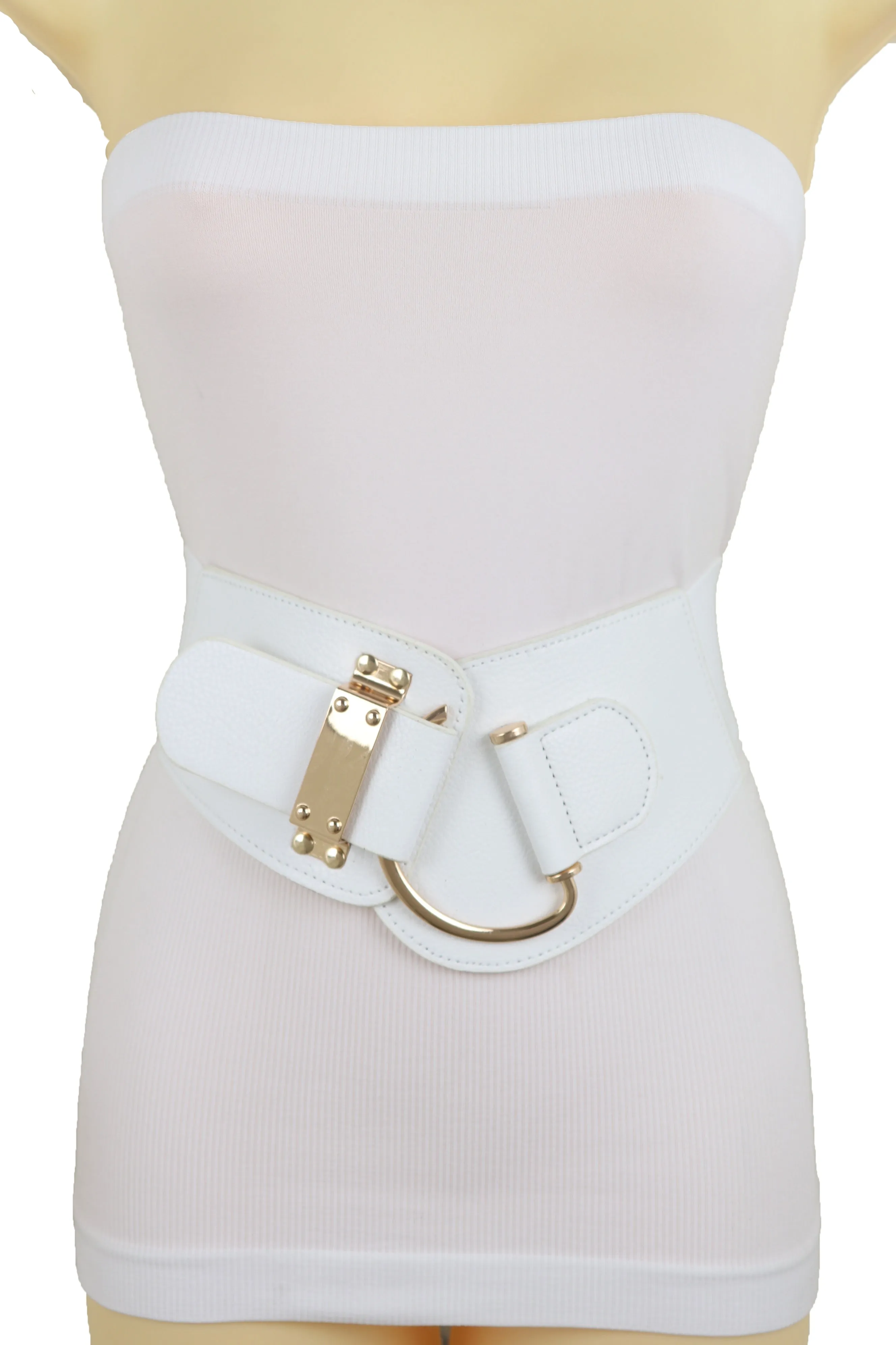 Elastic Wide Waisted Hook Buckle Belt