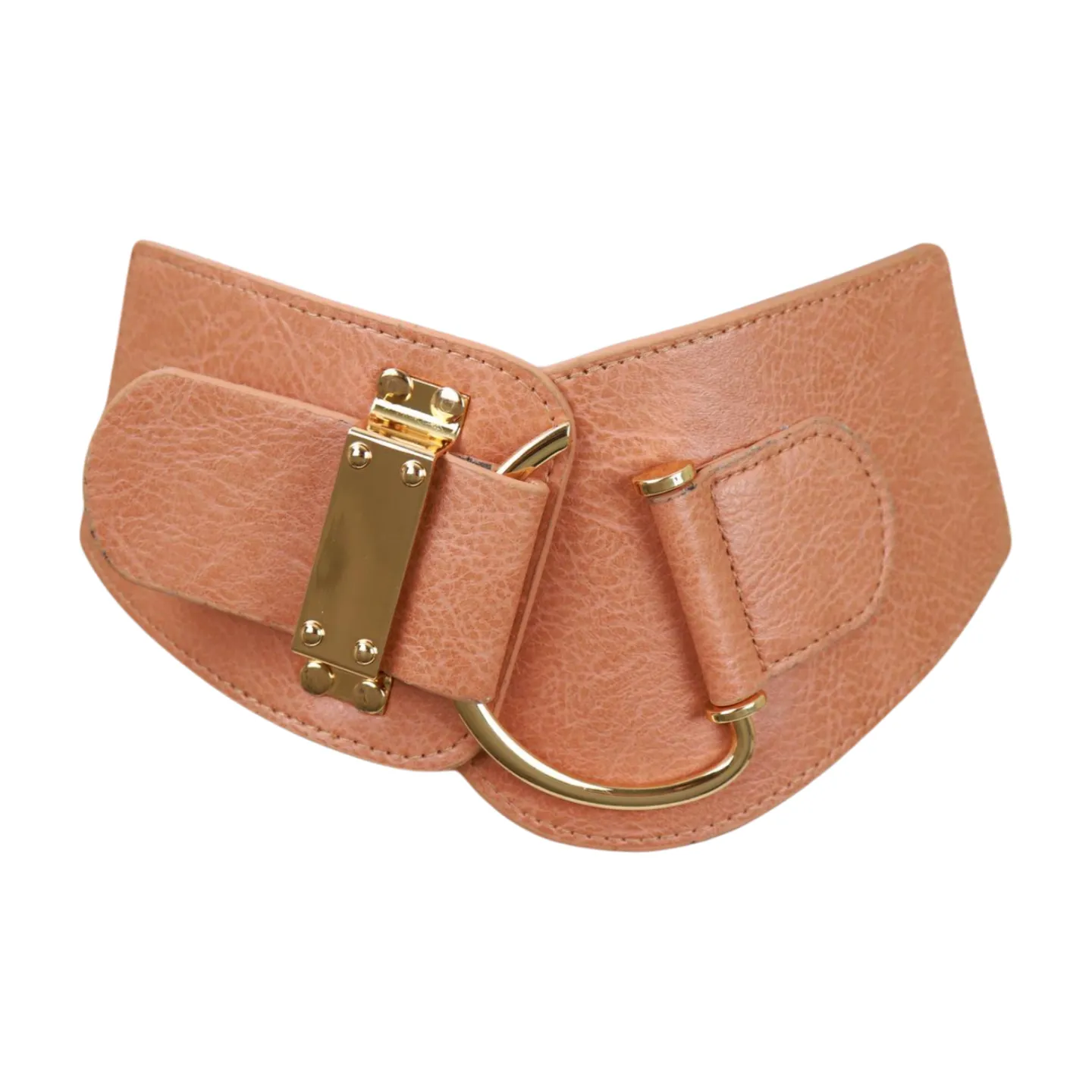 Elastic Wide Waisted Hook Buckle Belt