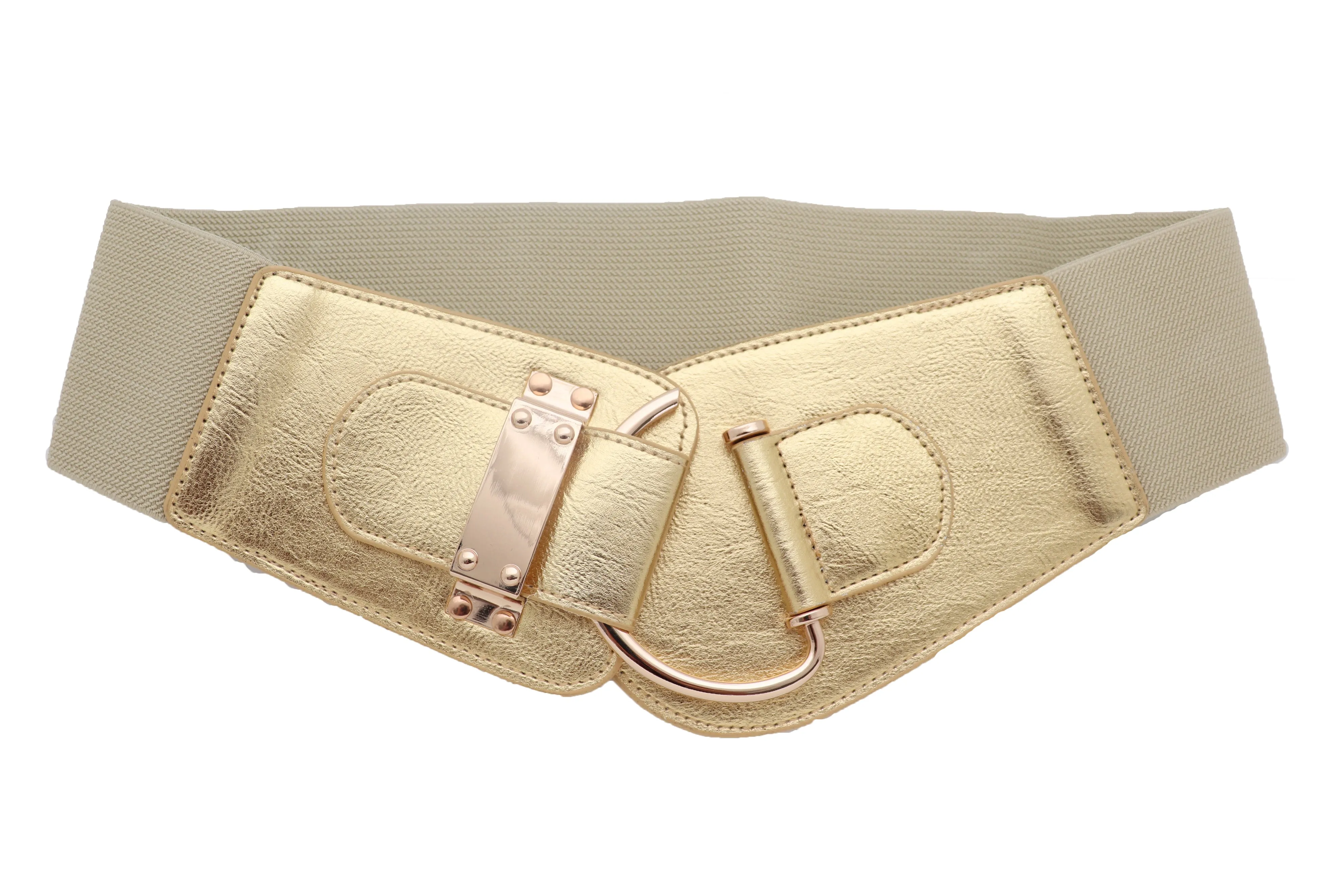 Elastic Wide Waisted Hook Buckle Belt