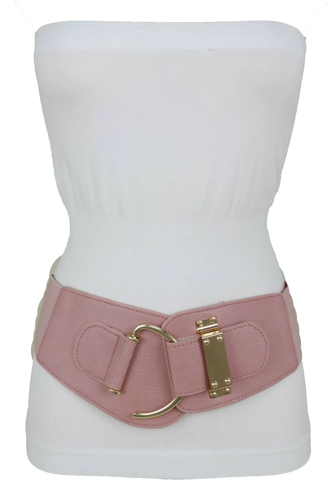 Elastic Wide Waisted Hook Buckle Belt