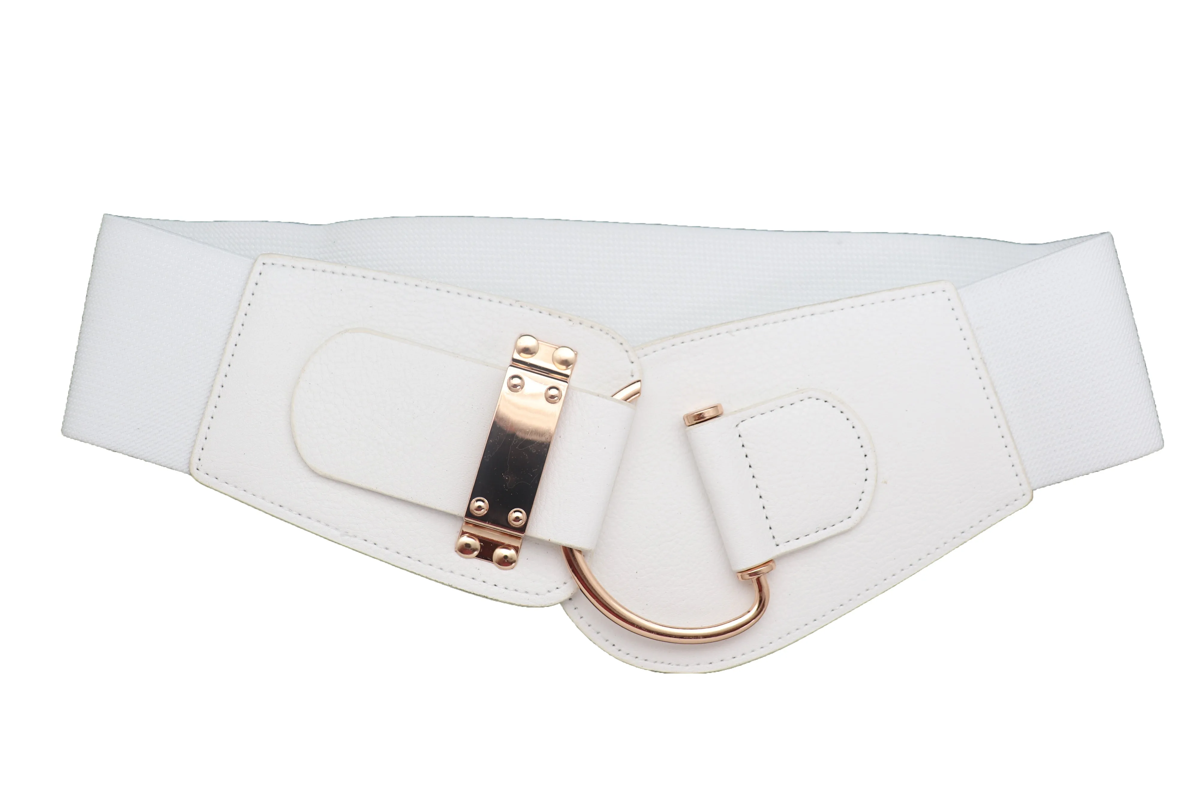 Elastic Wide Waisted Hook Buckle Belt