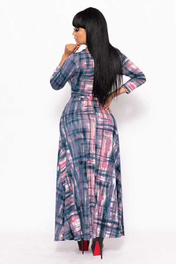 Elegant Maxi Dress With A Waist Tie