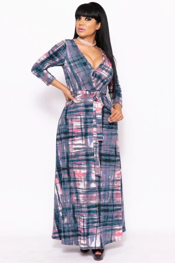 Elegant Maxi Dress With A Waist Tie