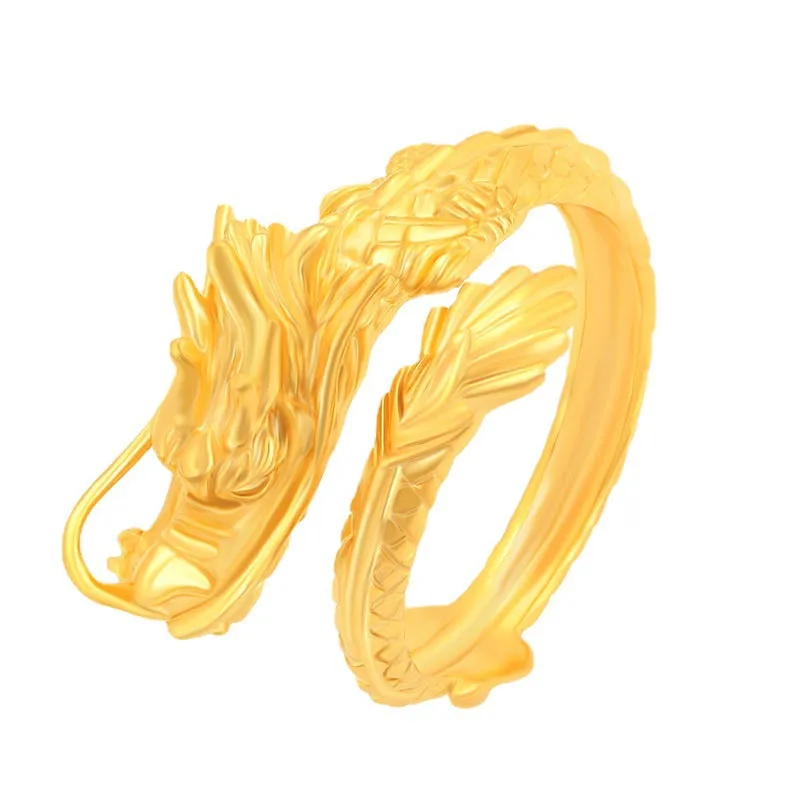 European and American cross-border best-selling retro personality domineering dragon ring men's fashion live ring