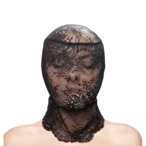 Fetish & Fashion Lace Hood Black