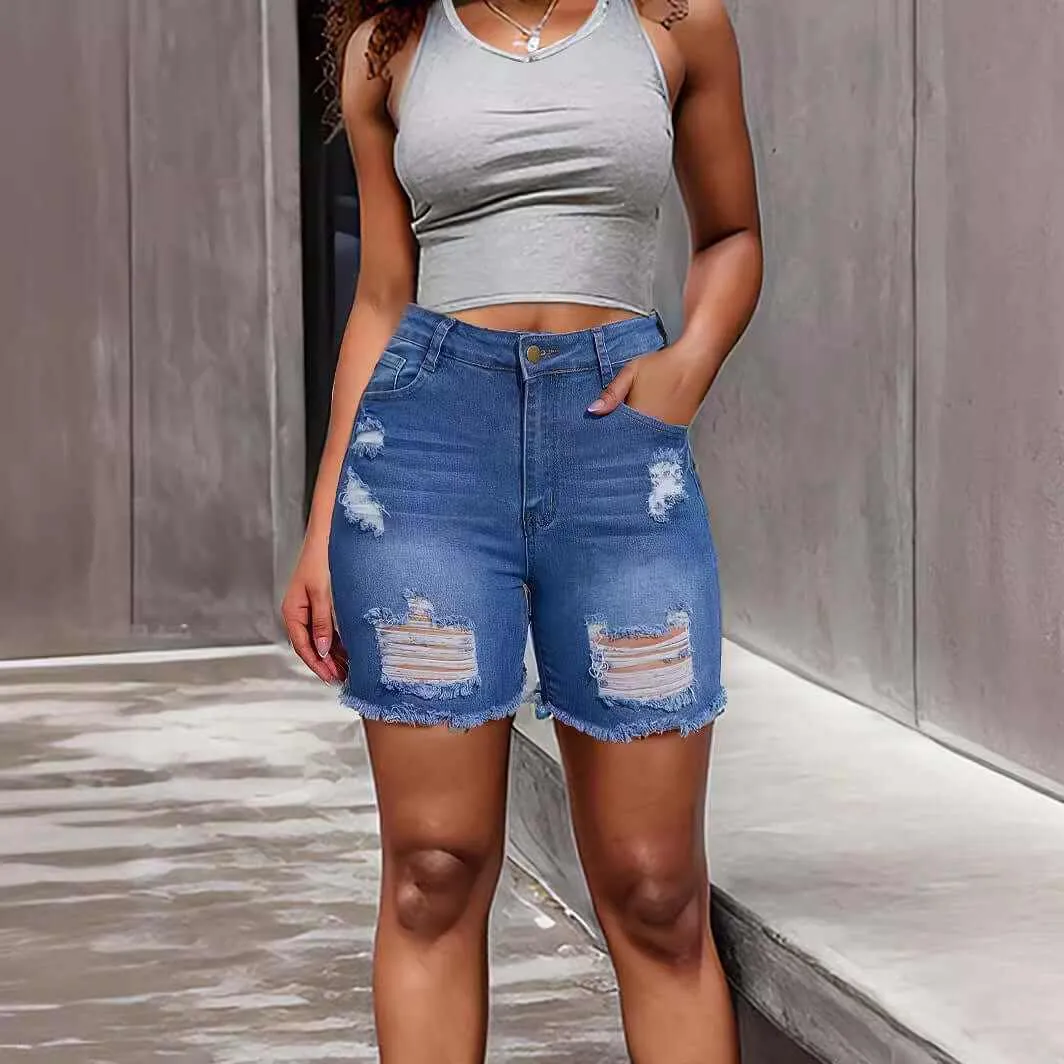 Glow Chic's Distressed Denim Shorts