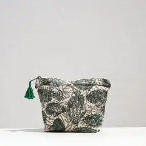 Handcrafted Printed Cotton Cosmetic Pouch