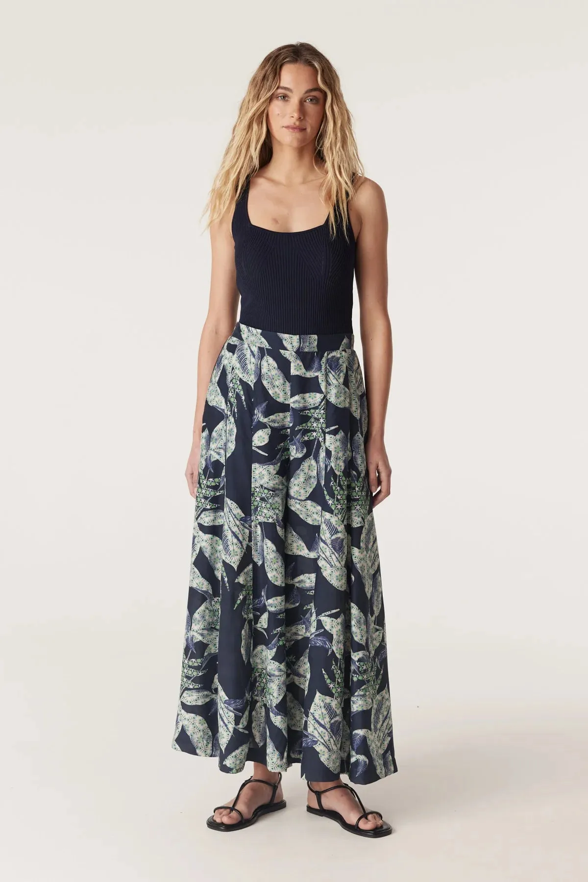 HAVANA WIDE LEG PANT | Navy Floral