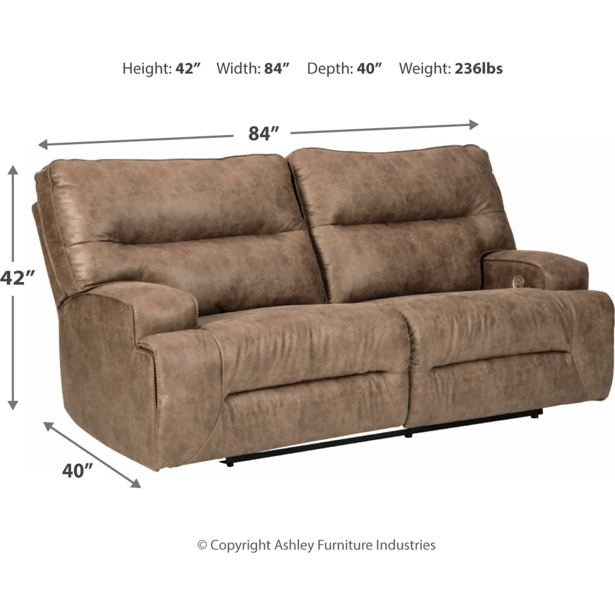 Hazenburg- EXCLUSIVE Reclining Sofa with Power