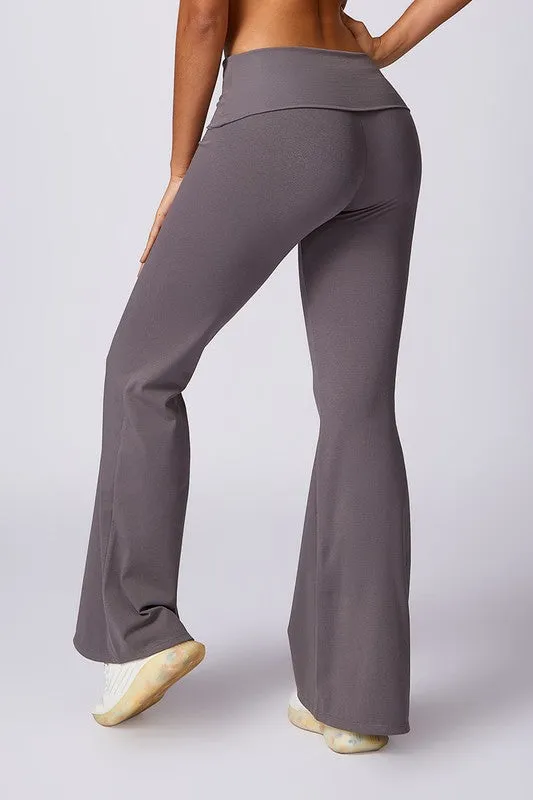 High-waisted hip-lifting flared casual sport pants