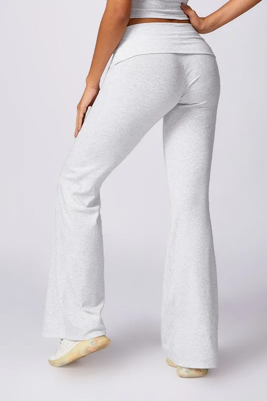 High-waisted hip-lifting flared casual sport pants