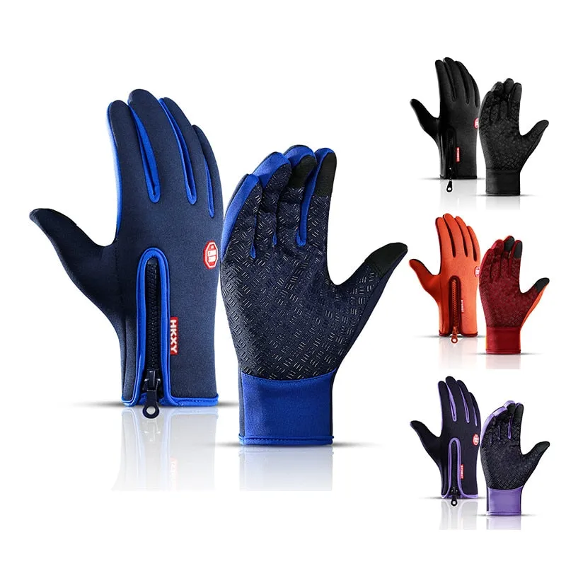 Hot Winter Gloves For Men Women Touchscreen Warm Outdoor Cycling Driving Motorcycle Cold Gloves Windproof Non-Slip