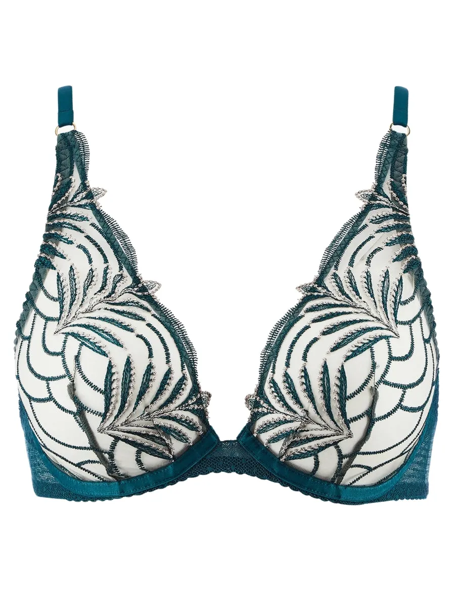 Hypnolove Triangle Plunge Bra - Evergreen