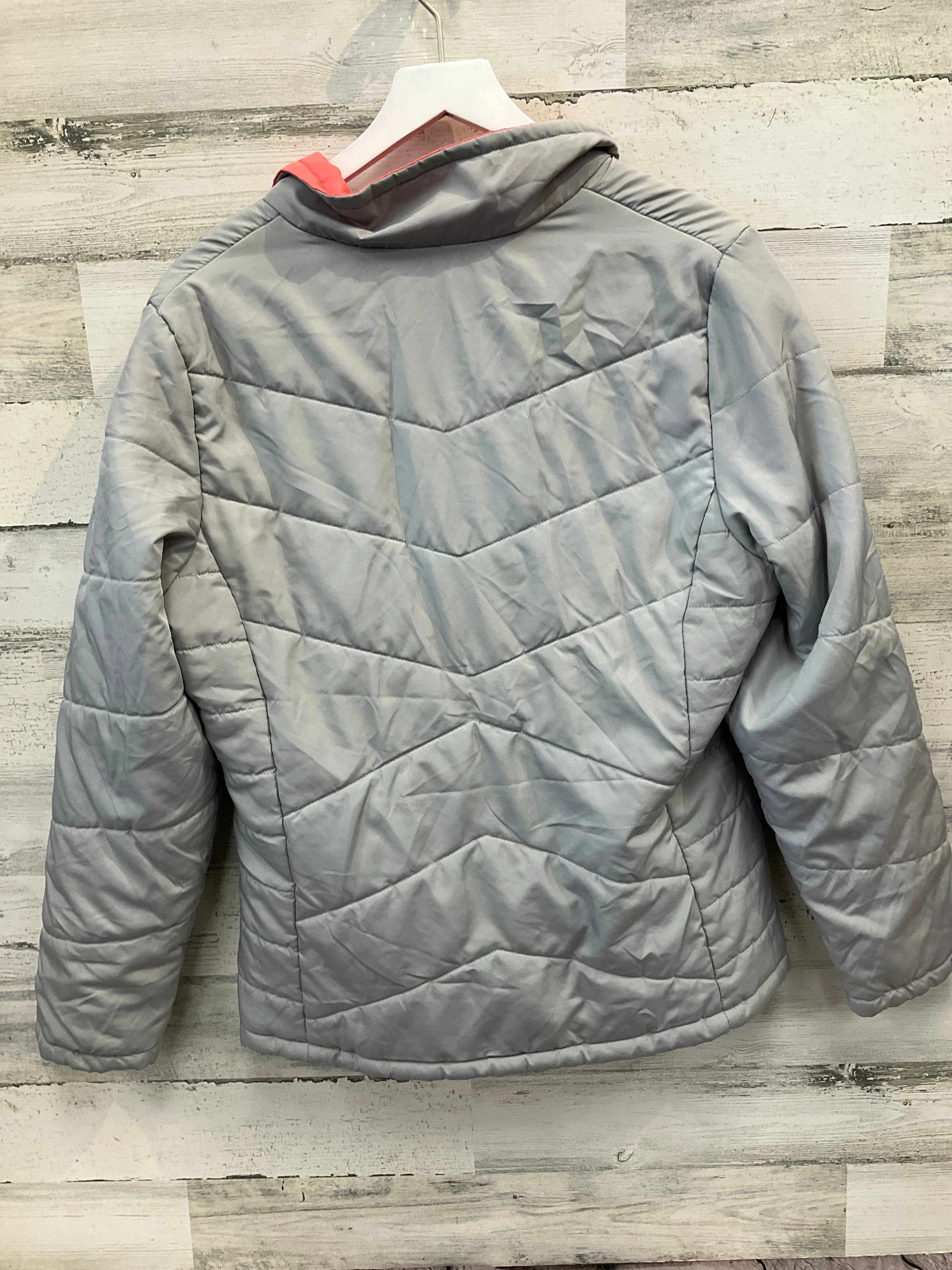 Jacket Puffer & Quilted By Faded Glory In Grey, Size: L