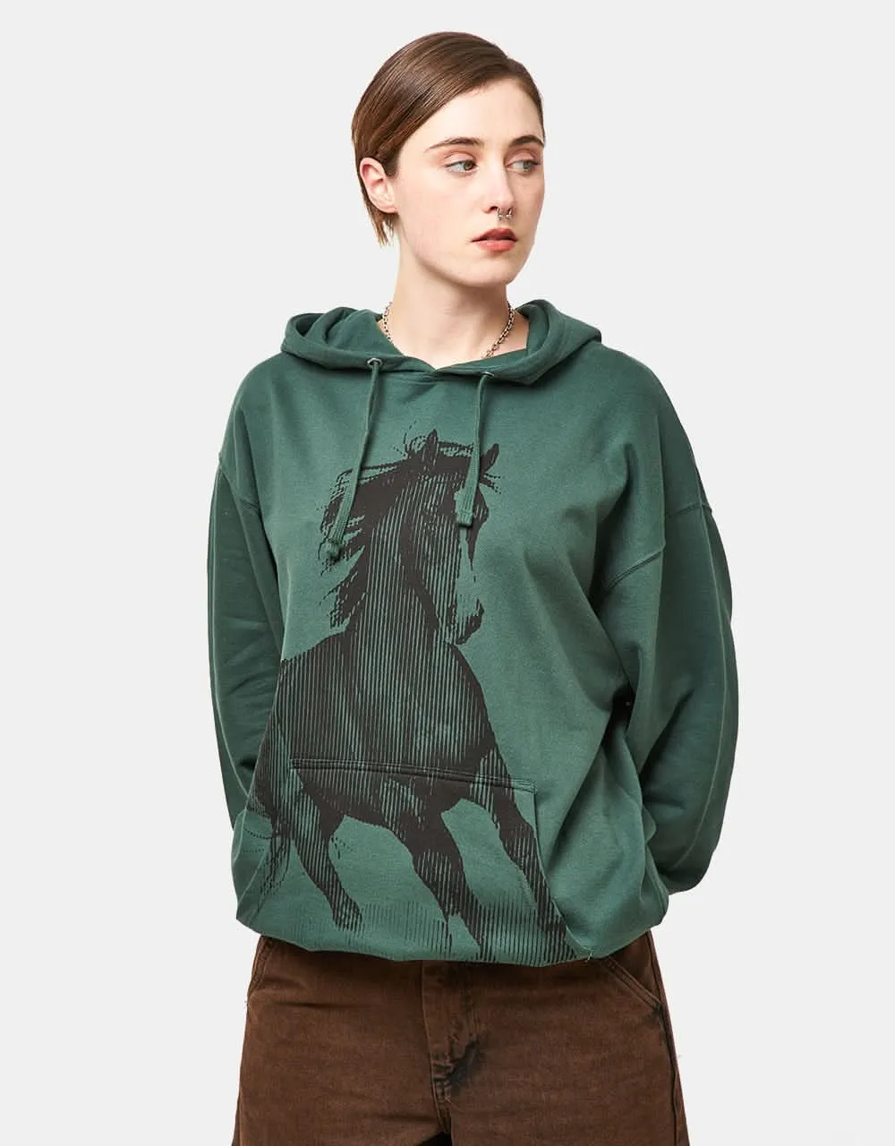 Jacuzzi Horse Pullover Hoodie - Alpine Green