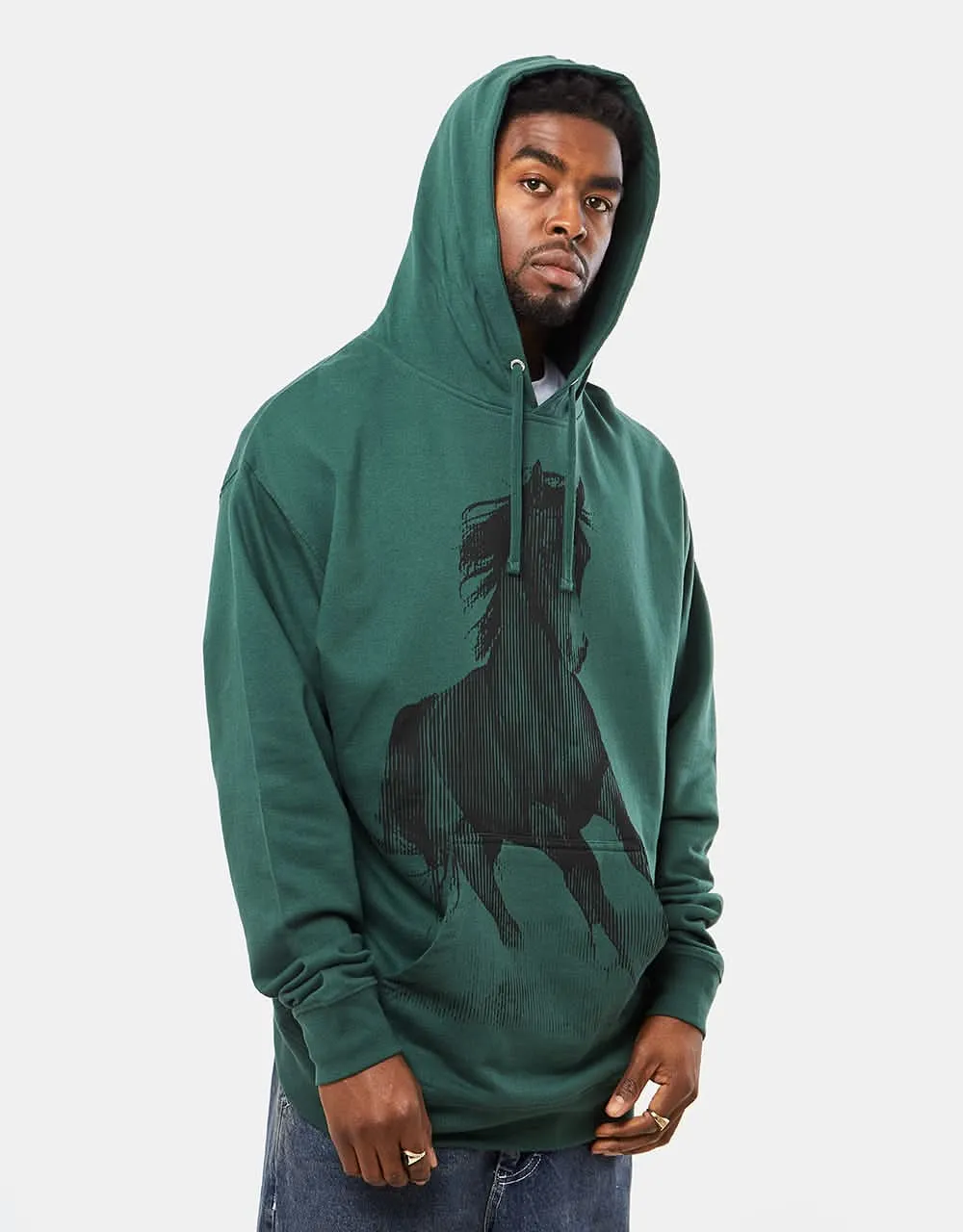 Jacuzzi Horse Pullover Hoodie - Alpine Green