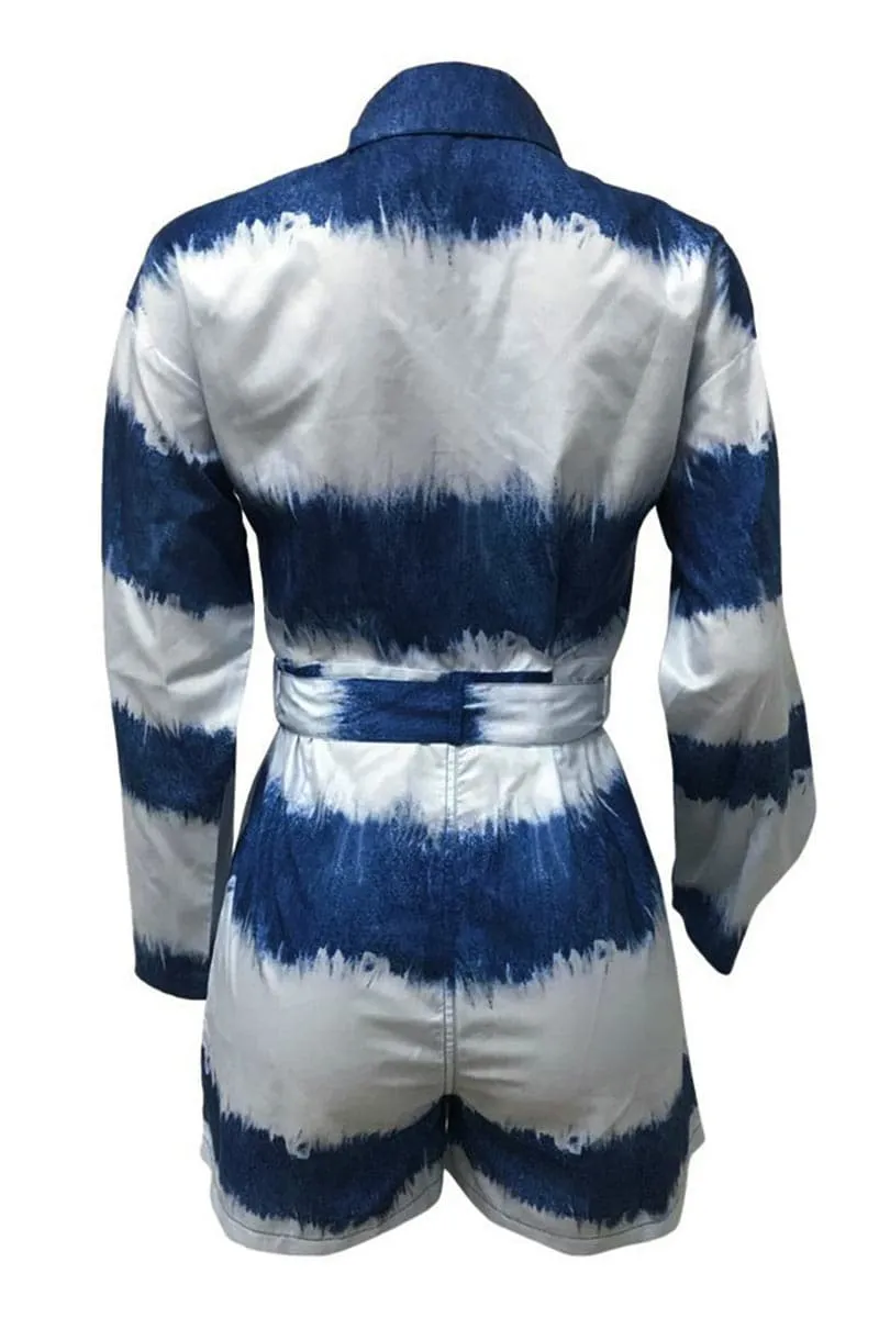 JC255 Tie Dye Long Sleeve Rompers