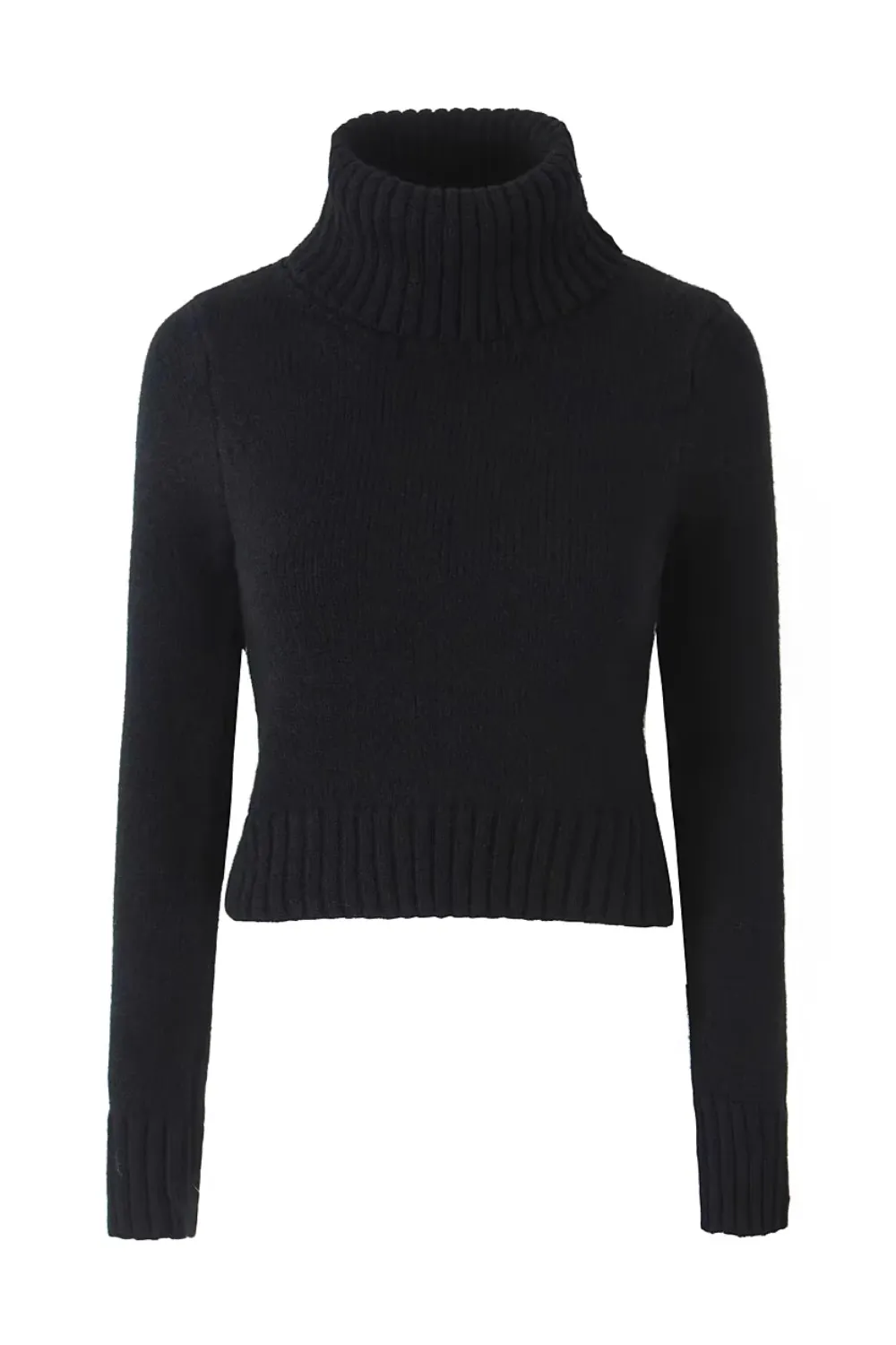 'Jenna' Turtleneck Knitted Long-Sleeved Sweater (2 Colors)