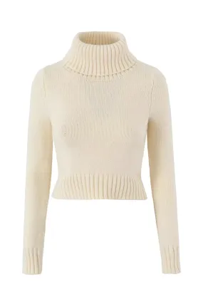 'Jenna' Turtleneck Knitted Long-Sleeved Sweater (2 Colors)