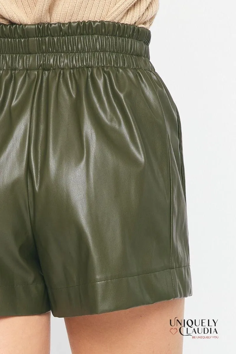 Katy Vegan Leather Shorts