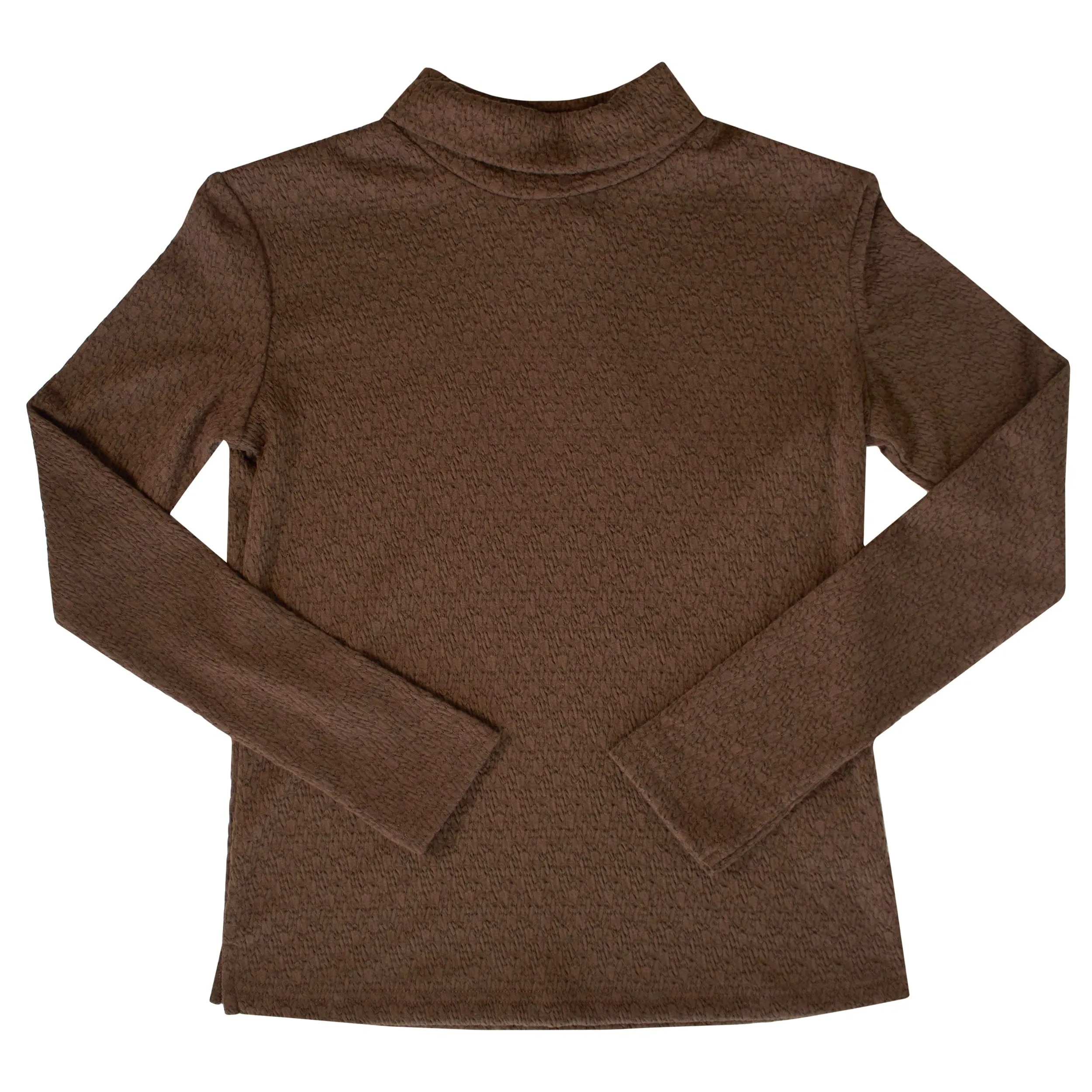 Kipp Textured Turtleneck- Cocoa