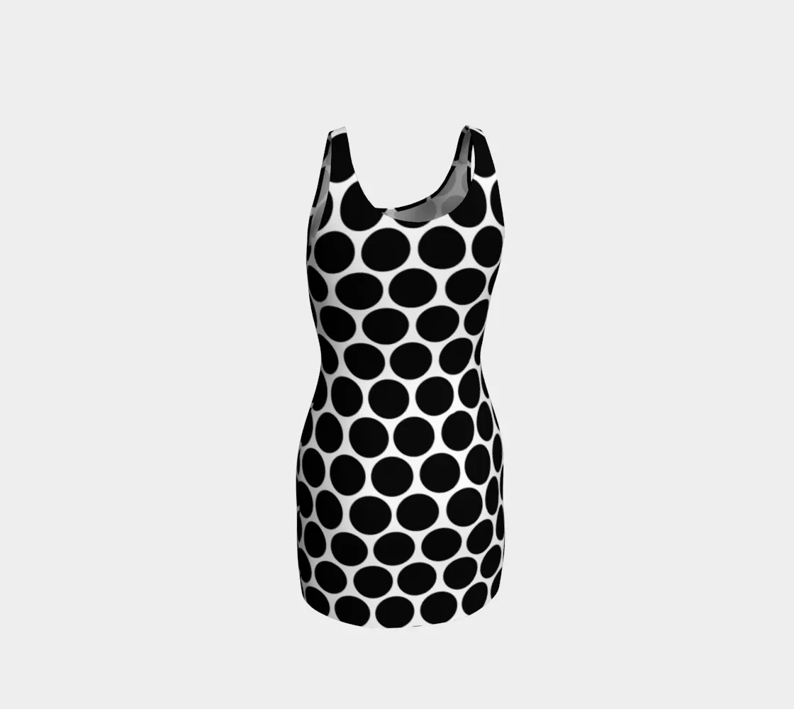 Macro Polkadot Bodycon Dress